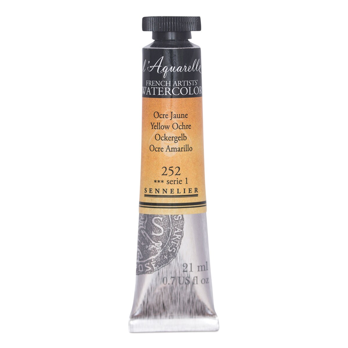 Sennelier French Artists' Watercolor - Yellow Ochre, 21 ml Tube