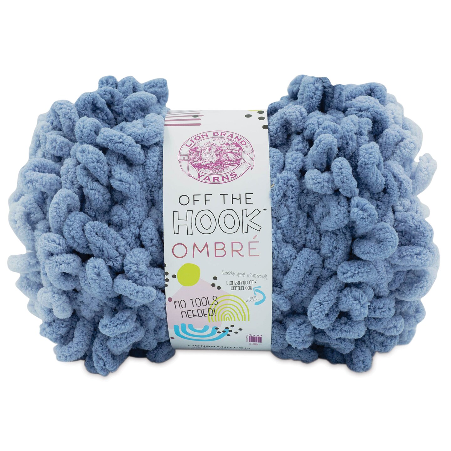 Lion Brand Off the Hook Ombré Yarn Faded Denim Michaels