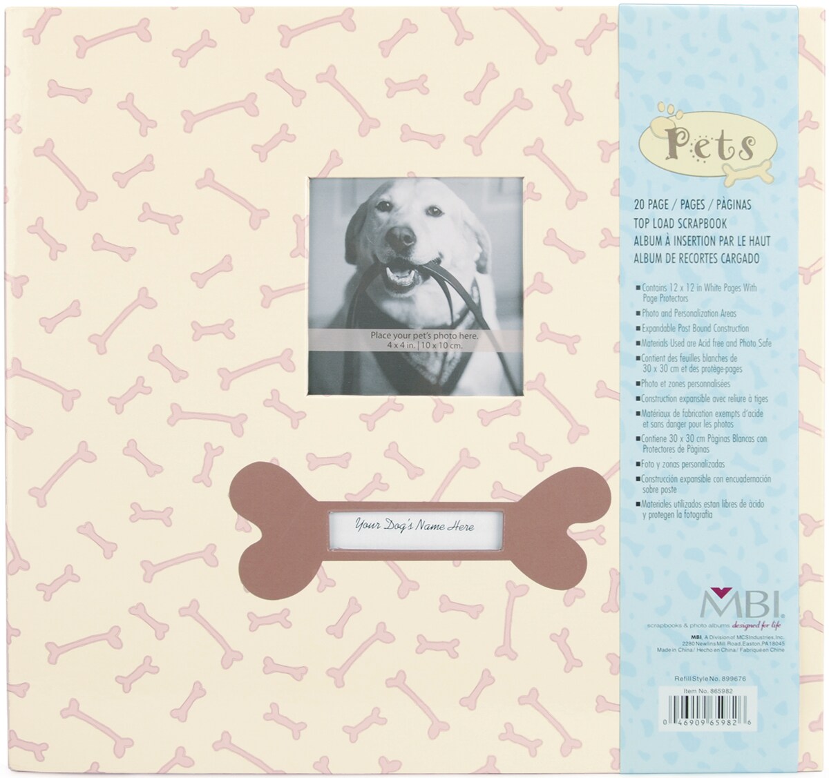 MBI Pet Post Bound Album W/Window 12&#x22;X12&#x22;-Dog
