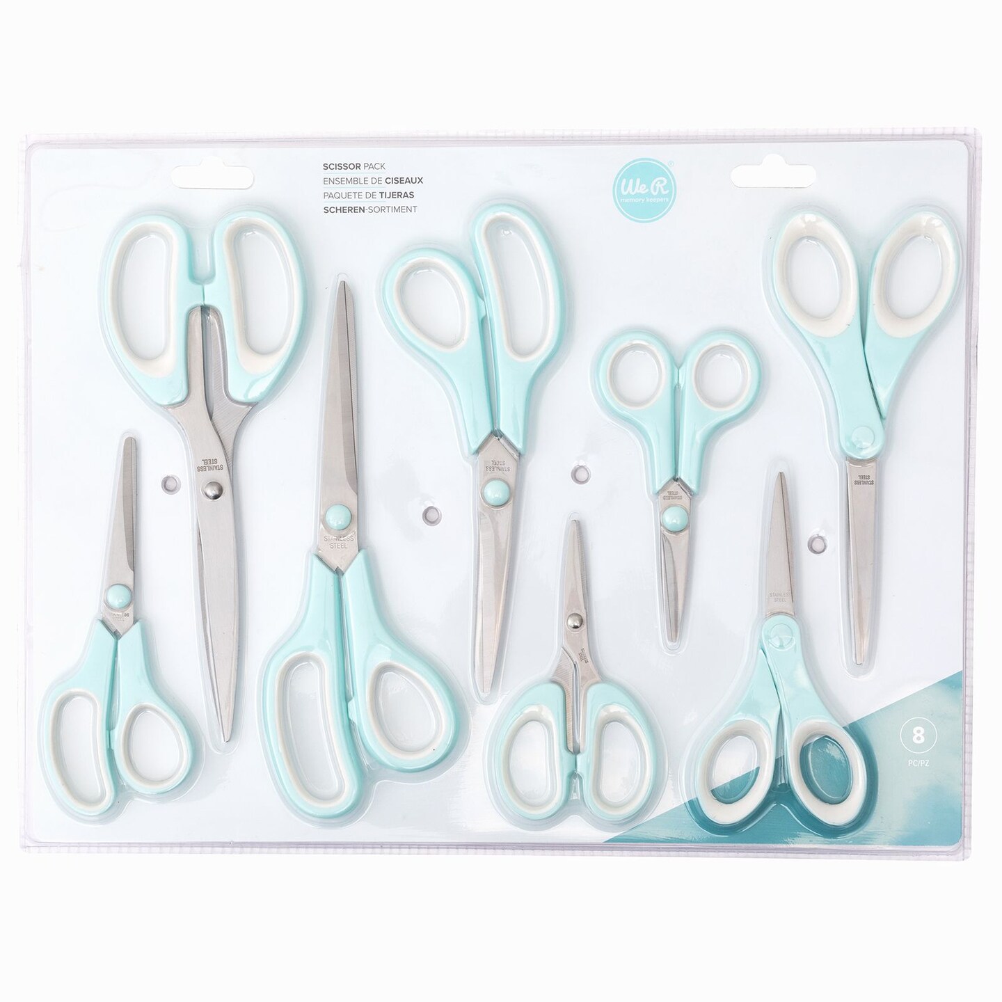 We R Memory Keepers - Scissors - Value Set - 8 Pack 60000398 By American Crafts