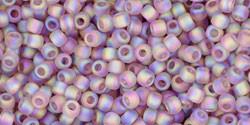 Toho 11/0 Round Japanese Seed Bead, TR11-166BF, Transparent AB Frost Medium Amethyst