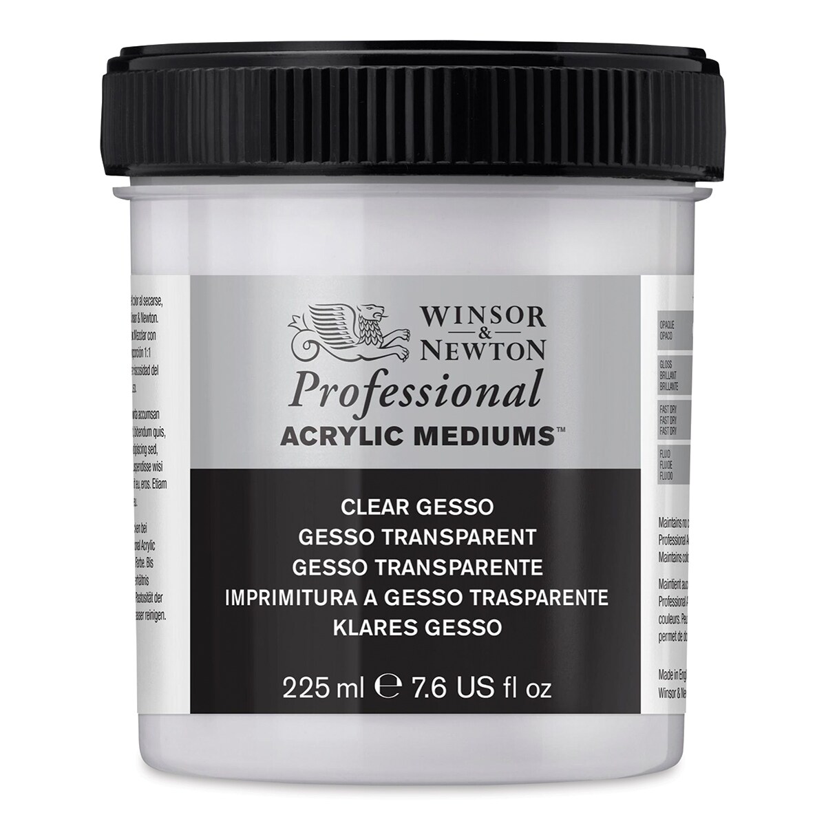 Winsor &#x26; Newton Acrylic Gesso - 225 ml, Clear