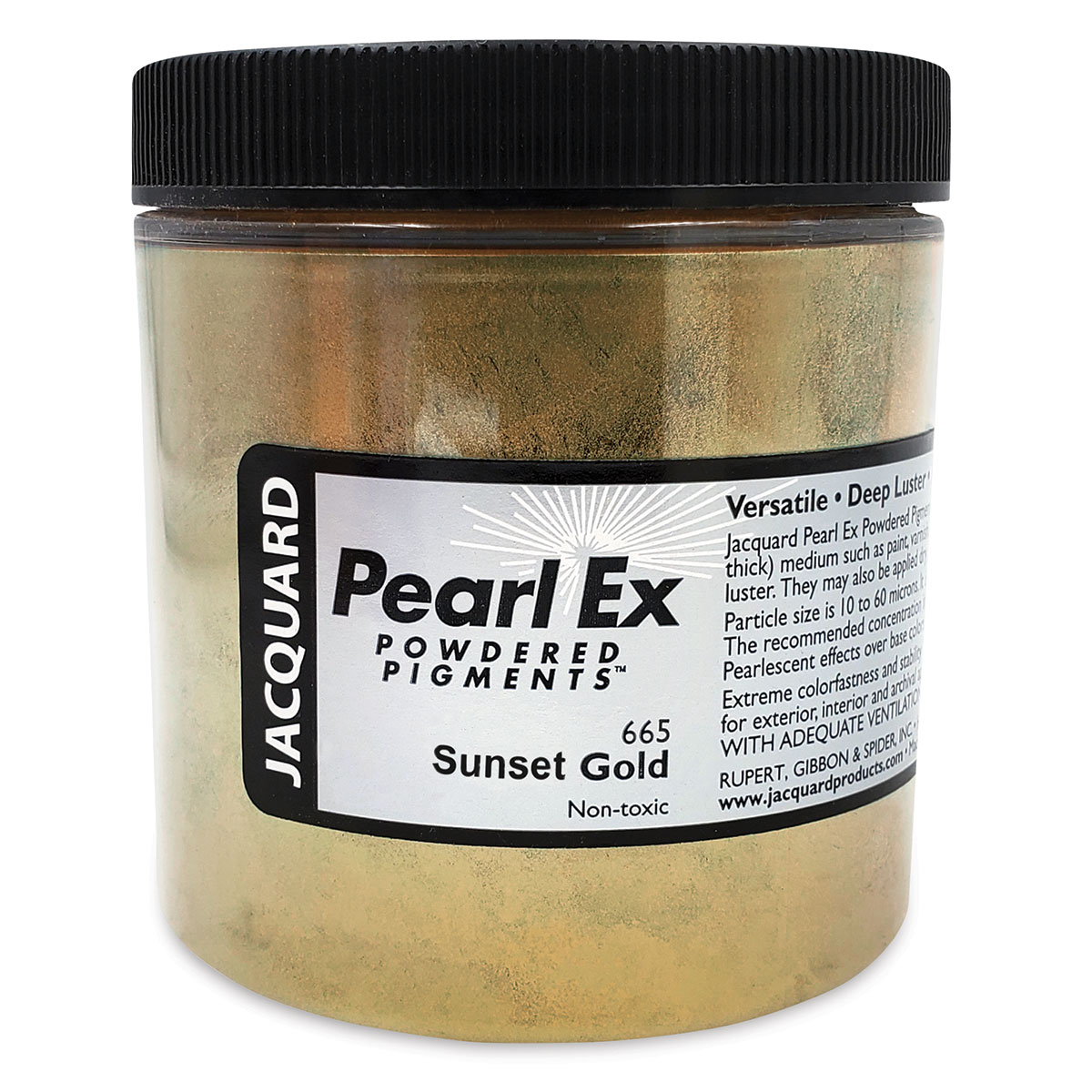 Jacquard Pearl-Ex Pigment - 4 oz, Sunset Gold, Jar