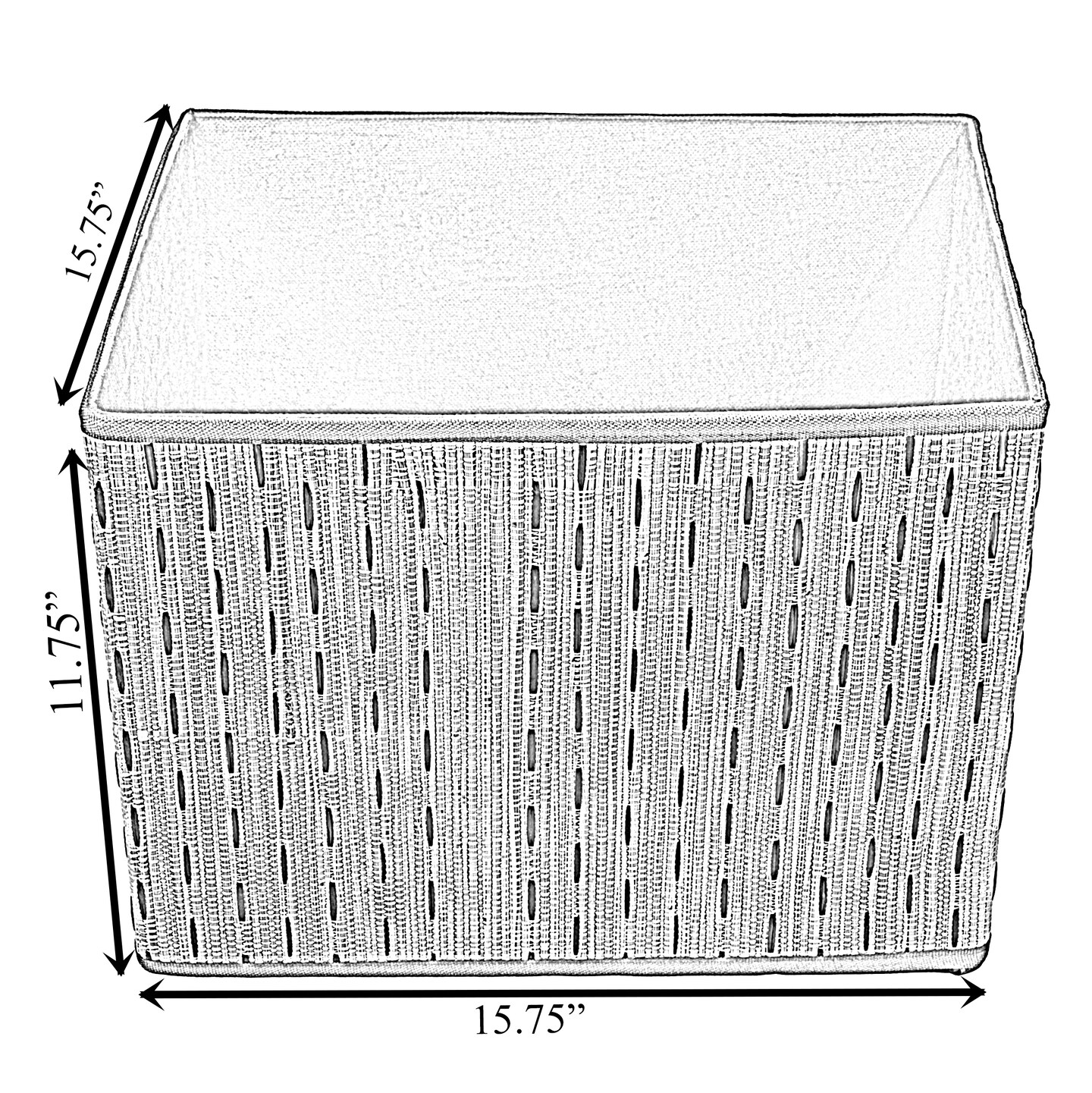 Beige Foldable Decorative Storage Box for Living Room, Bedroom, Dining, Playroom or Office