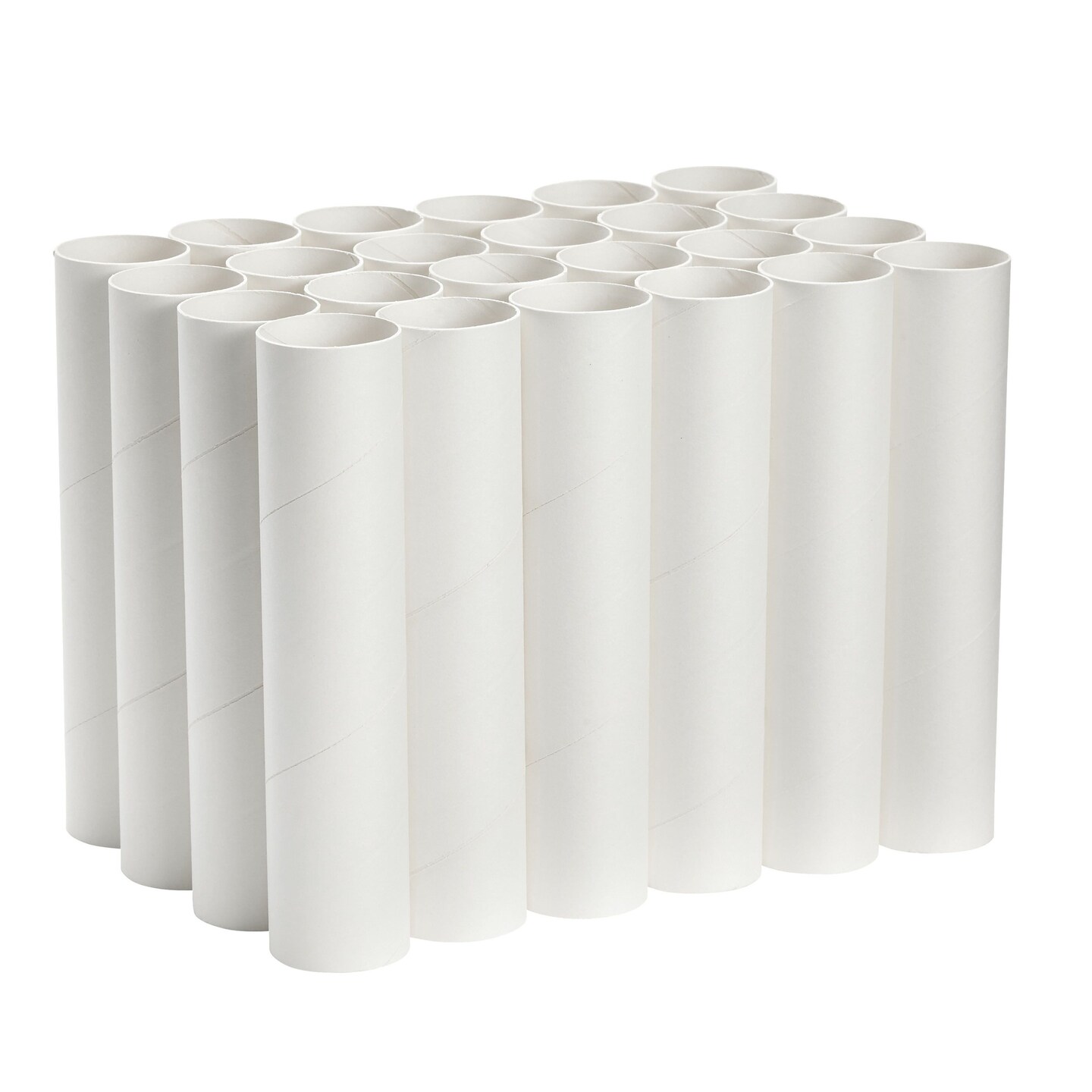 White Cardboard Tubes for Crafts (1.75 x 8 In, 24 Pack)
