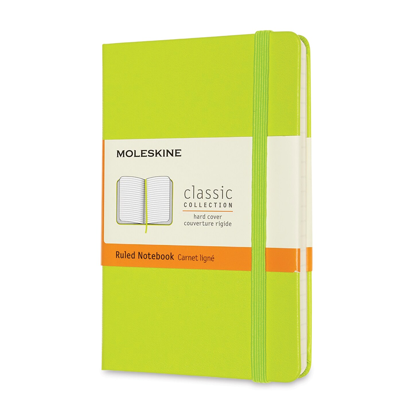 Moleskine Classic Hardcover Notebook - Lemon Green, Ruled, 5-1/2&#x22; x 3-1/2&#x22;