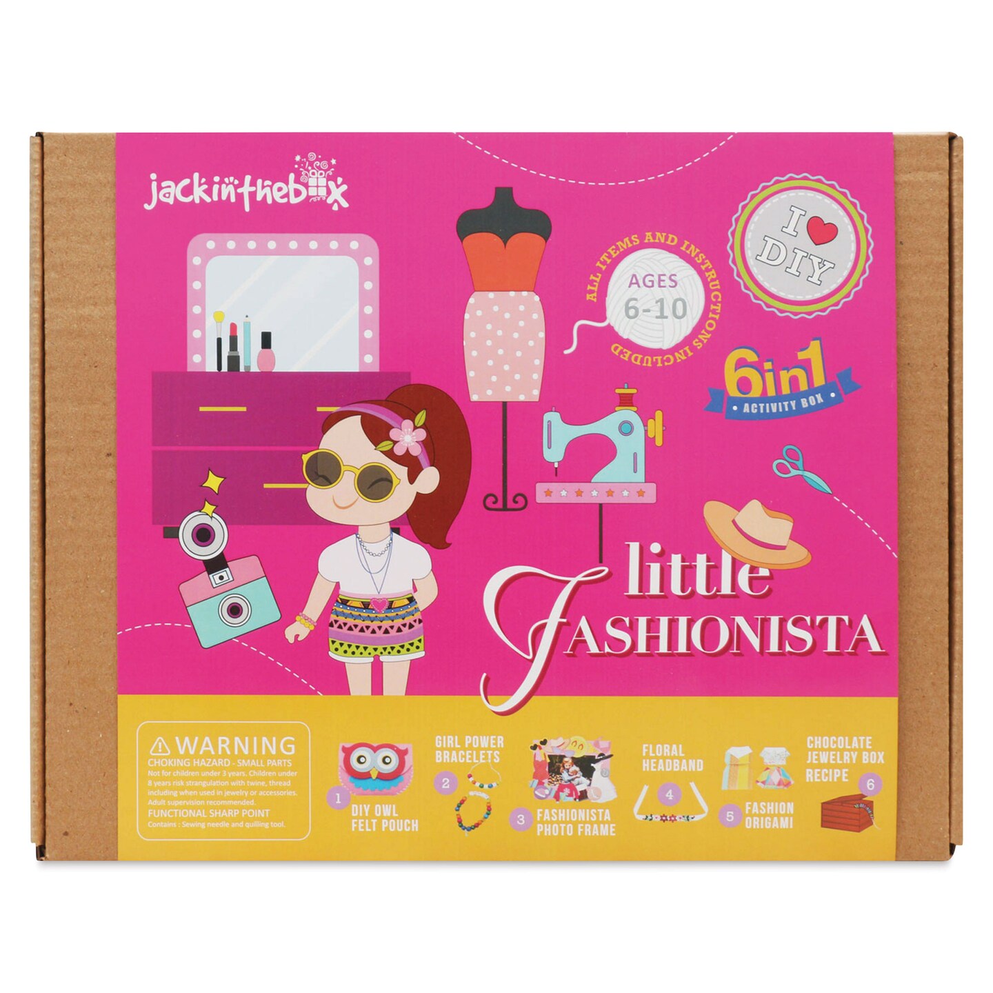 JackInTheBox 6-in-1 Activity Box Kit - Little Fashionista