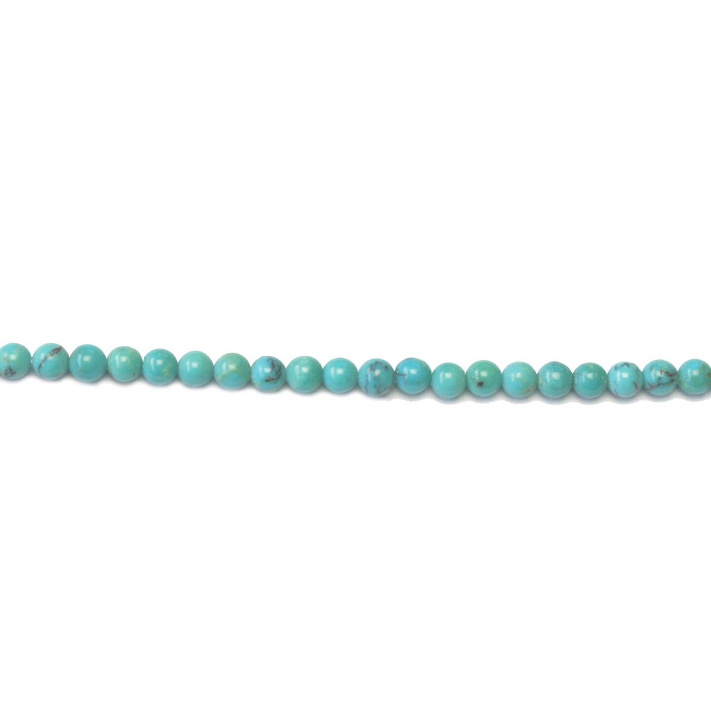 Kingman AZ Turquoise Semi Precious Stone Round 4mm Beads