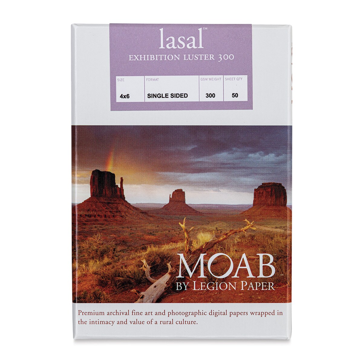 Legion Moab Lasal Photo Paper - 4&#x22; x 6&#x22;, Lustre, Pkg of 50