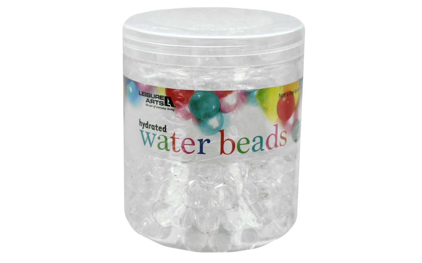 Leisure Arts Hydrated Water Beads Jar 16Oz Clear