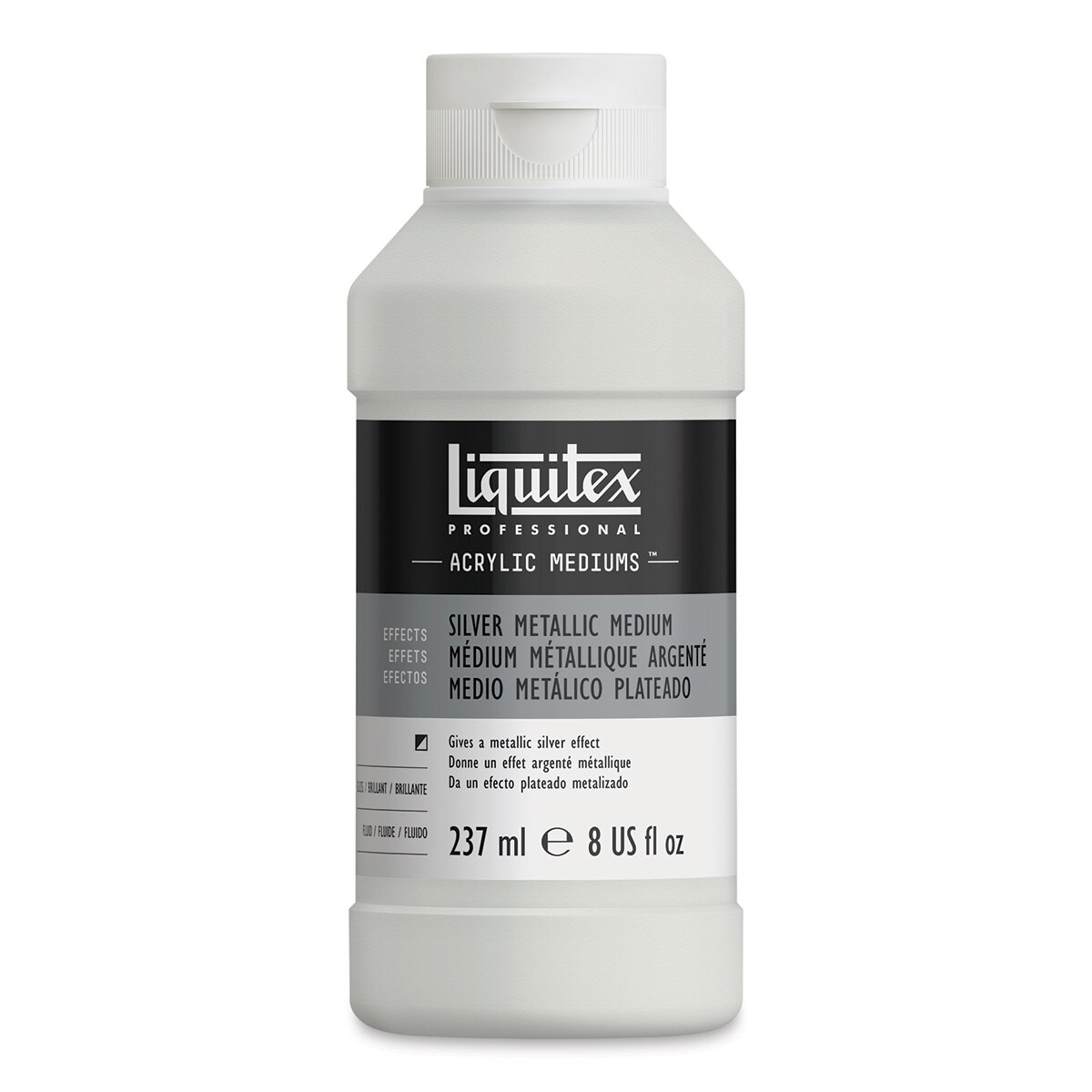 Liquitex Acrylic Effects Metallic Medium - Silver, 237 ml, Bottle