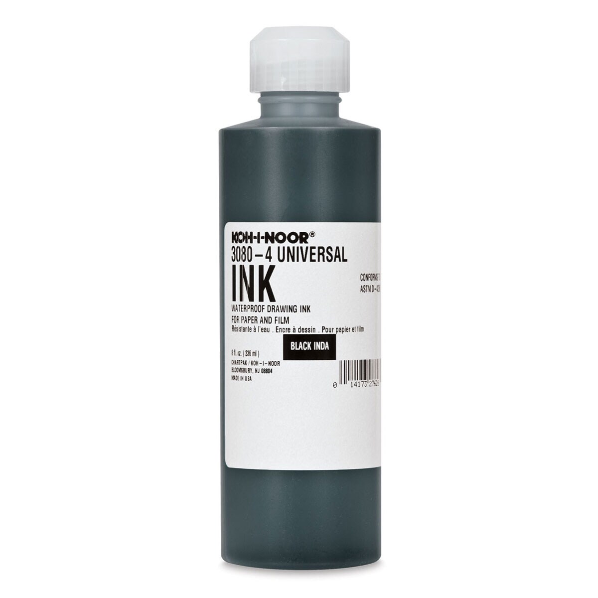 Koh-I-Noor Water-Resistant Drawing Ink - 8 oz, Opaque Black