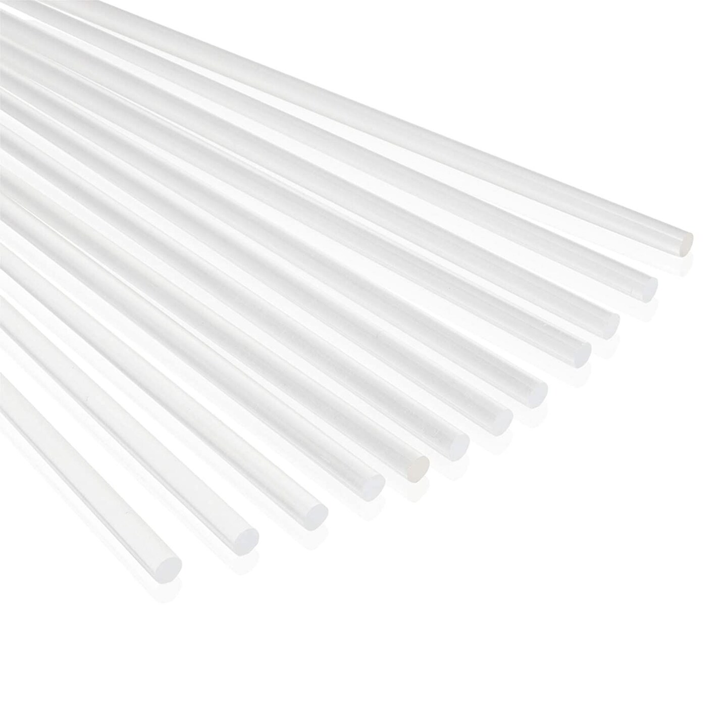 12 Pack Plastic Dowel Rods for DIY Projects, Clear Acrylic Sticks for Party Decorations (0.25x12&#x22;)