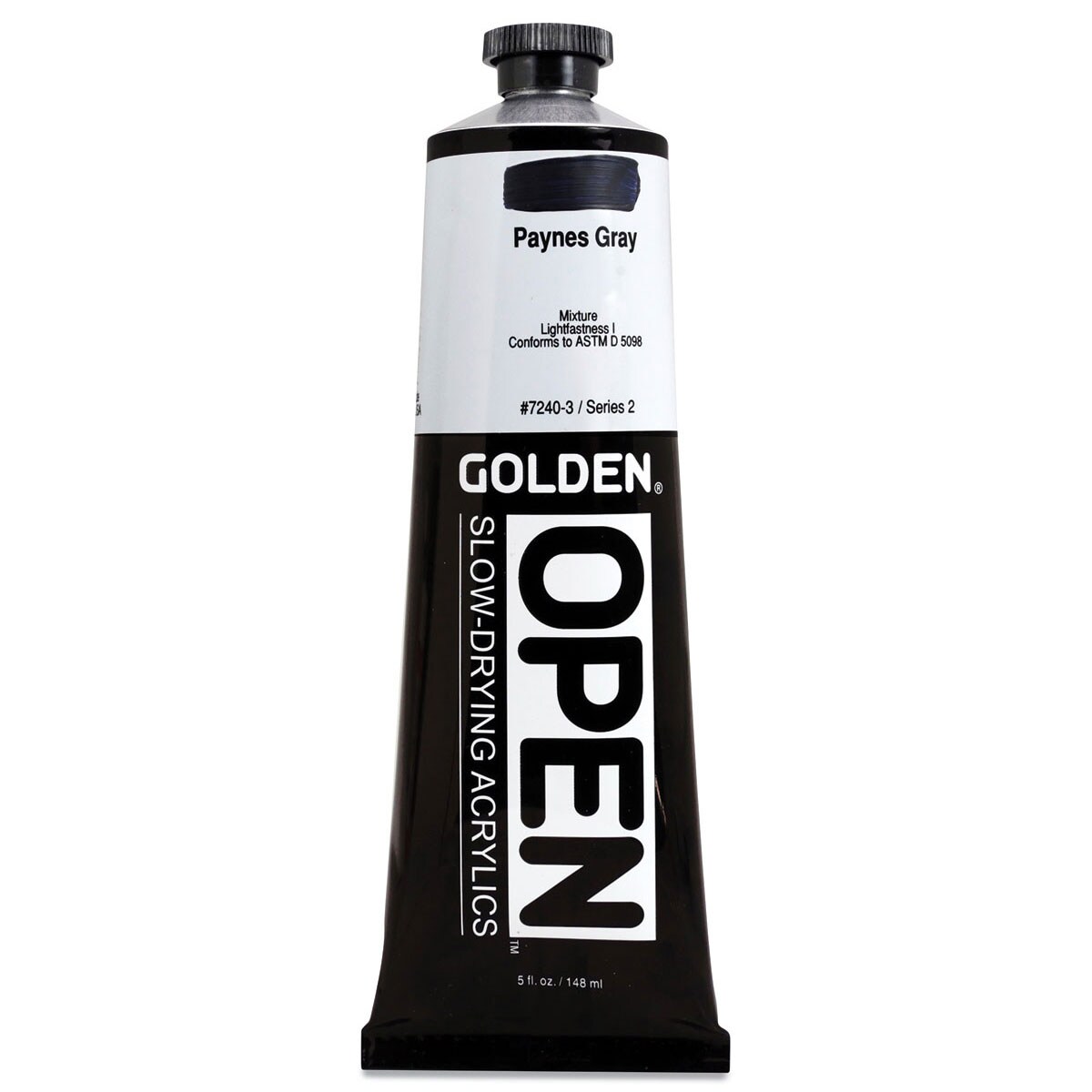 Golden Open Acrylics - Paynes Gray, 5 oz Tube