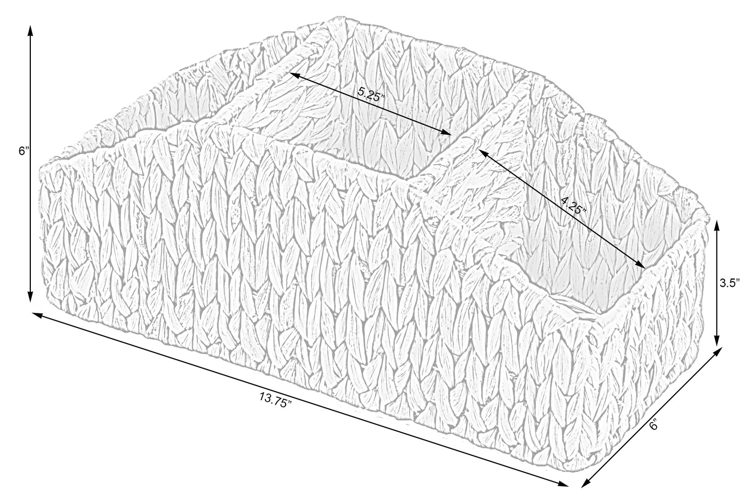 Natural Water Hyacinth Storage Decorative Desk Organizer Caddy