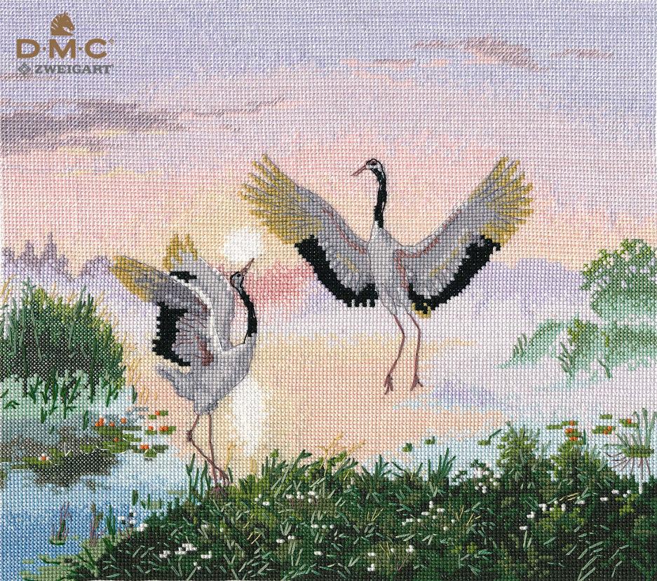 Dancing Cranes 1340 Counted Cross Stitch Kit Michaels