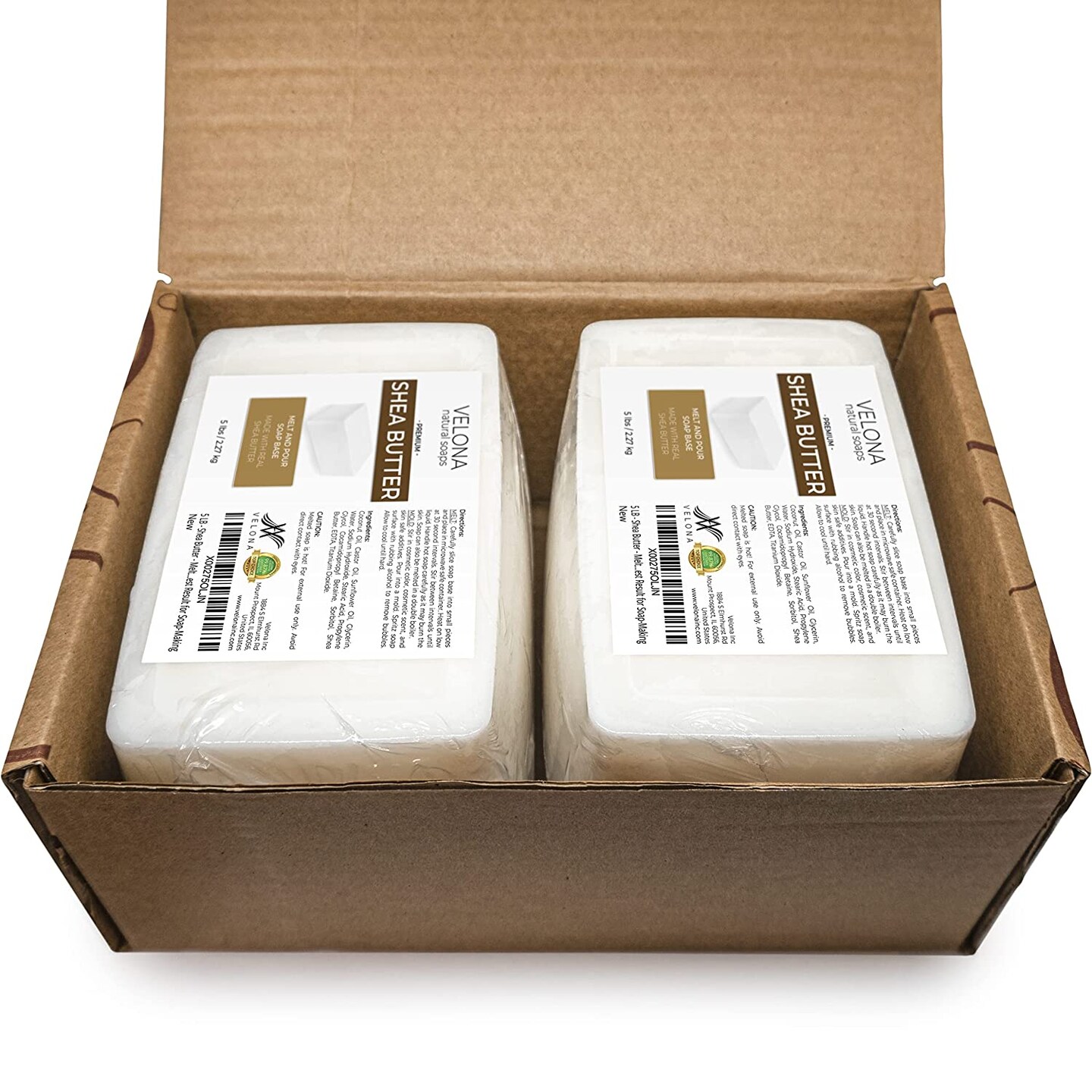 10 LB - Shea Butter - Melt and Pour Soap Base by Velona | SLS/SLES Free | Natural Bars for The Best Result for Soap-Making