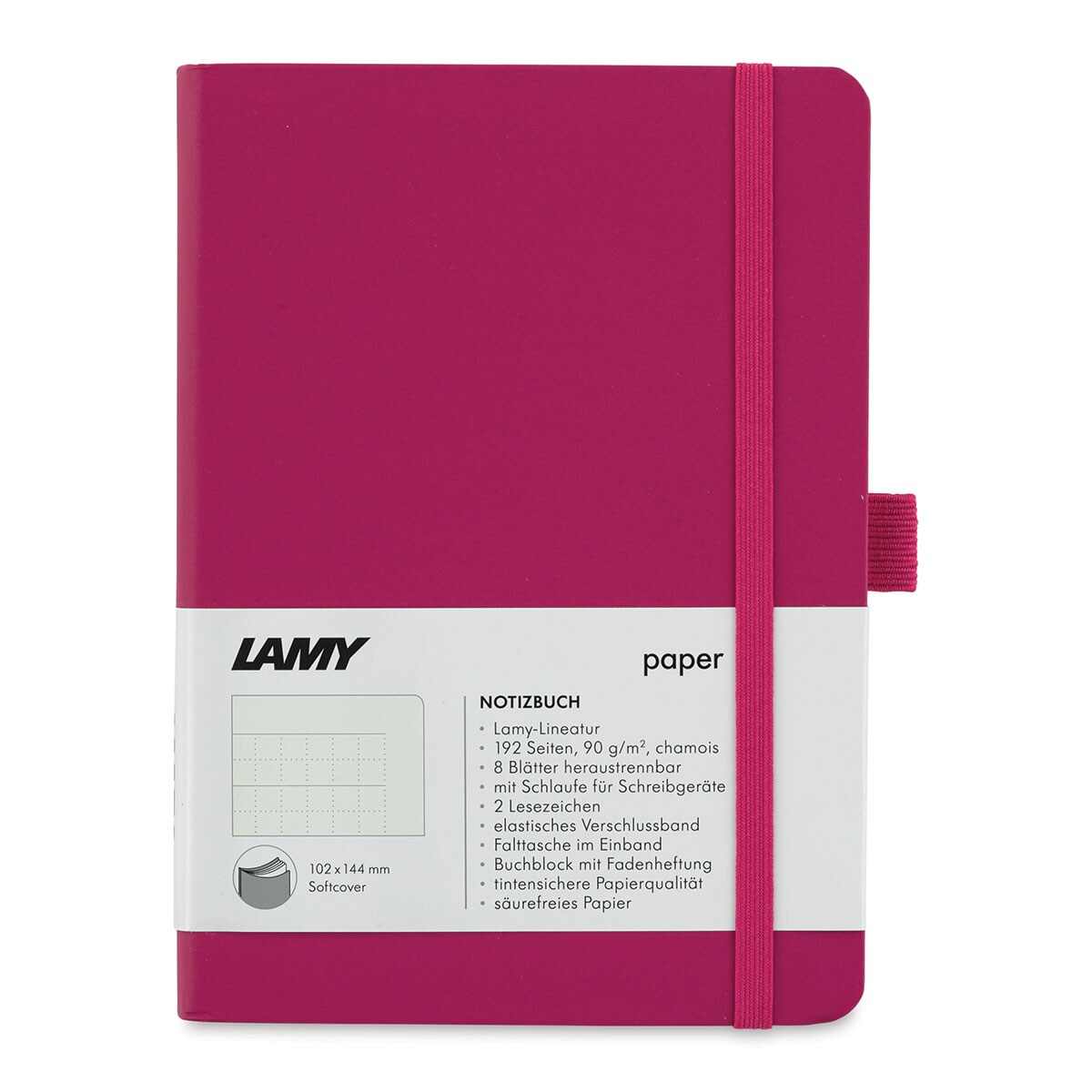 Lamy Softcover Notebook - Pink, Dot-Grid-Rule, 8-1/4&#x22; x 5-3/4&#x22;
