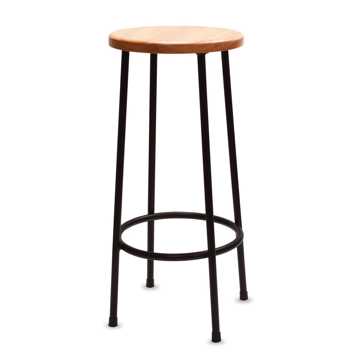 Richeson Lyptus and Steel Stool - 30&#x22;H, Round