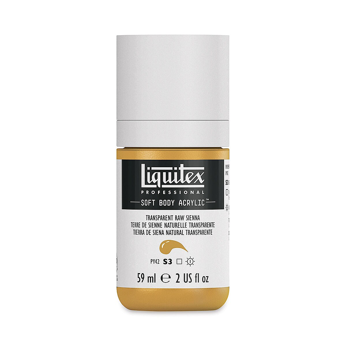 Liquitex Soft Body Artist Acrylics - Transparent Raw Sienna, 2 oz