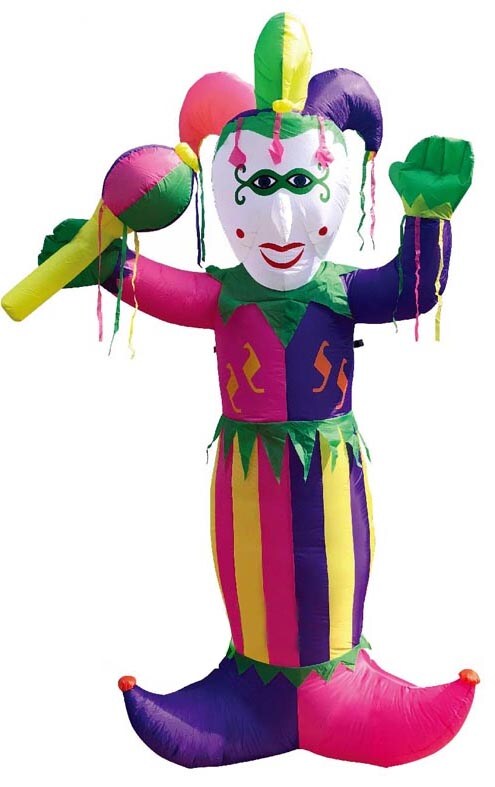 8&#x27; Air Blown Inflatable Mardi Gras Jester Y800