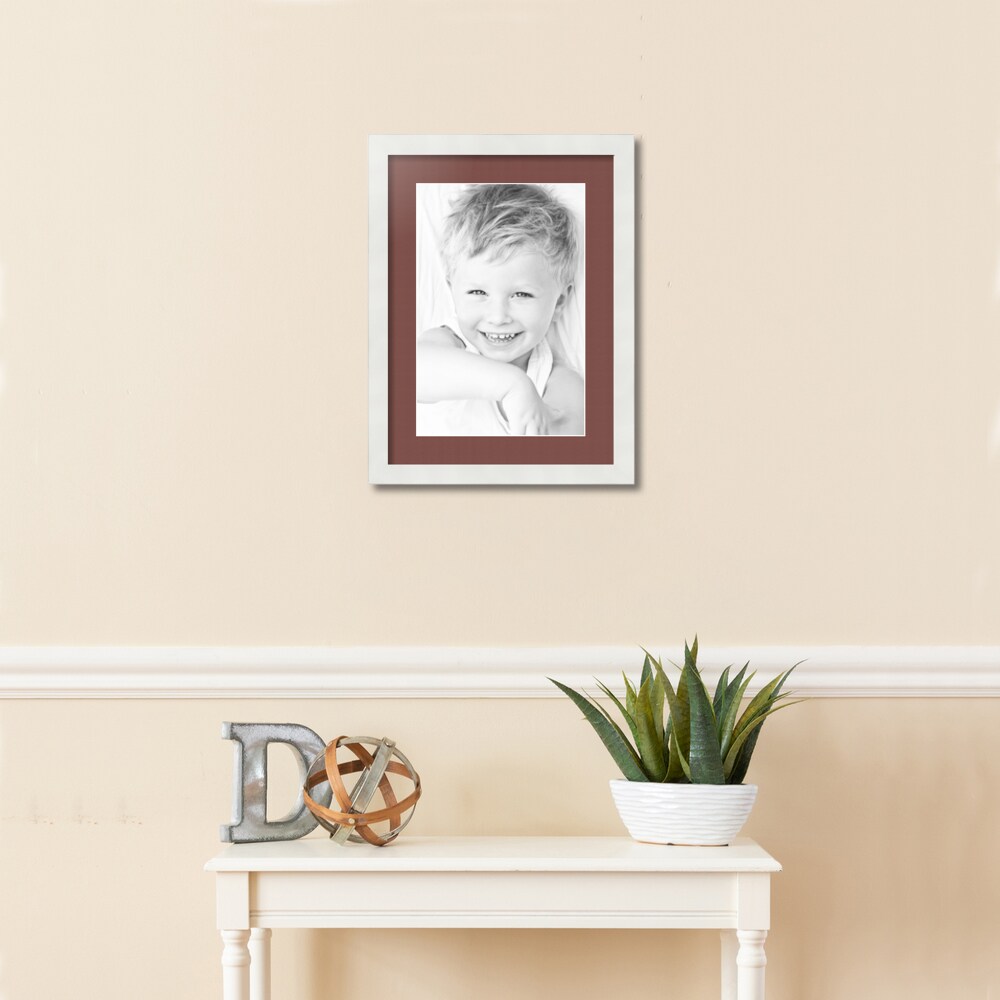 ArtToFrames Collage Photo Picture Frame with 1 - 10x15 inch Openings, Framed in White with Over 62 Mat Color Options and Regular Glass (CSM-3966-1402)