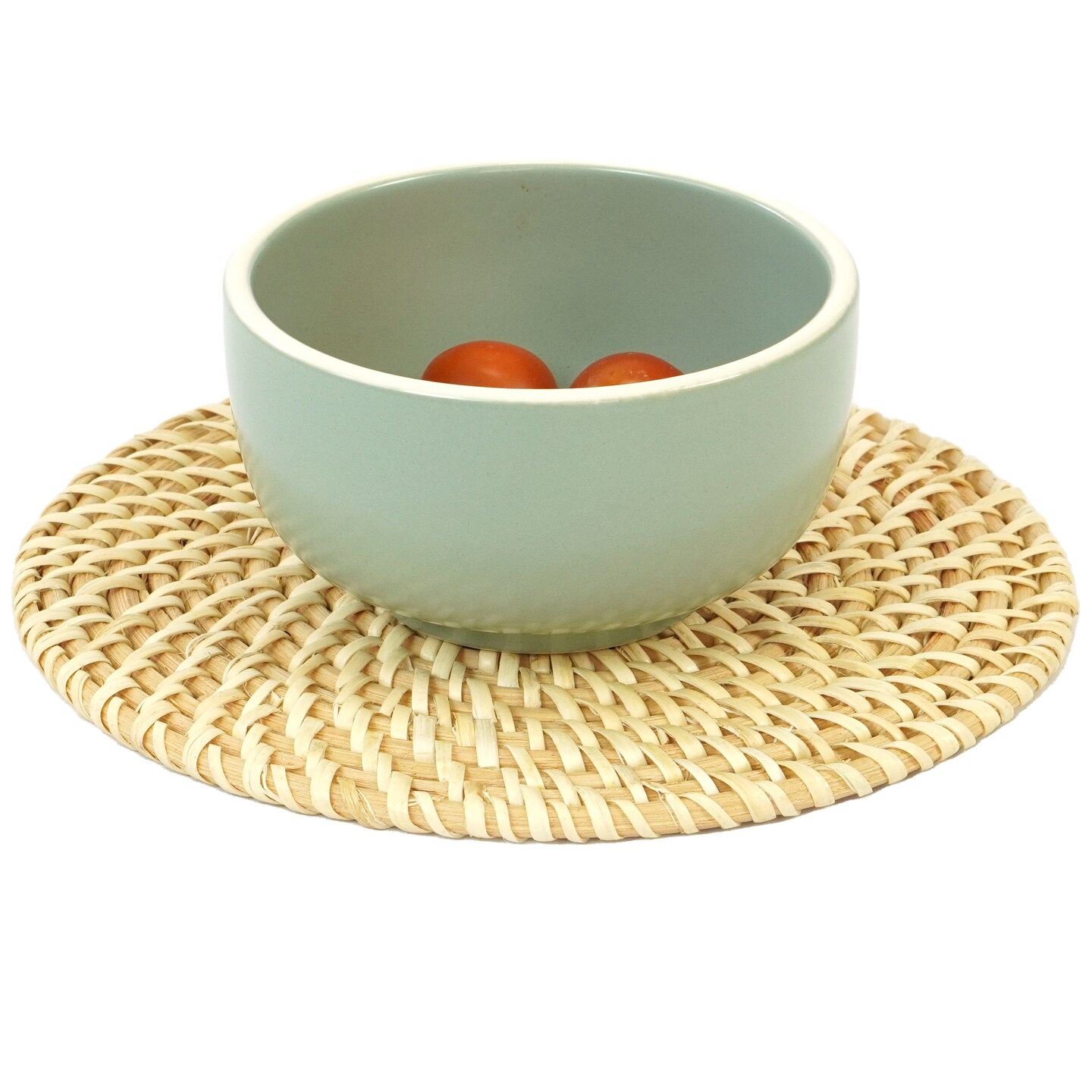Set of 4 Decorative Round Natural Woven Handmade Rattan Placemats