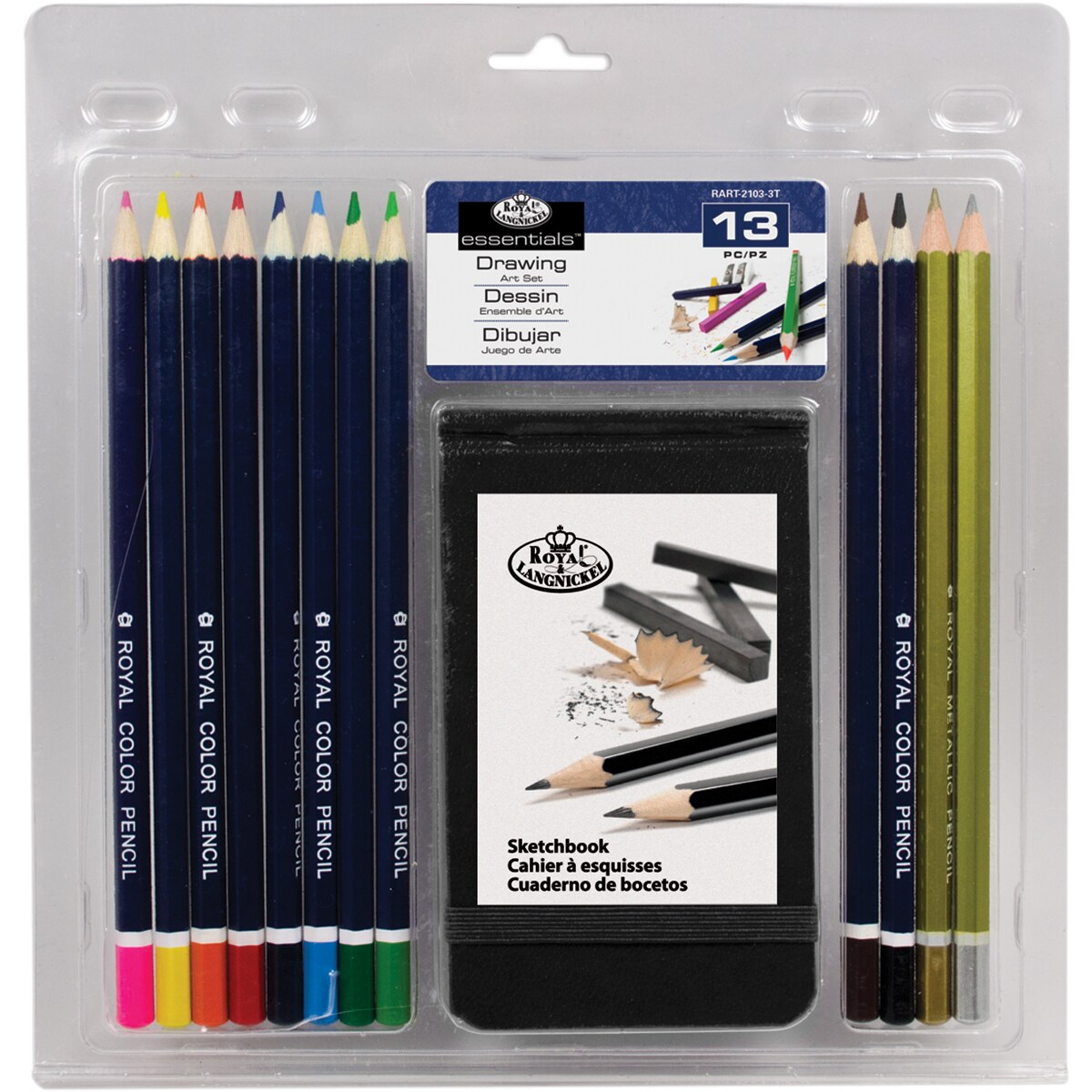 Clamshell Art Sets - Drawing Pencil W/Sketchbook