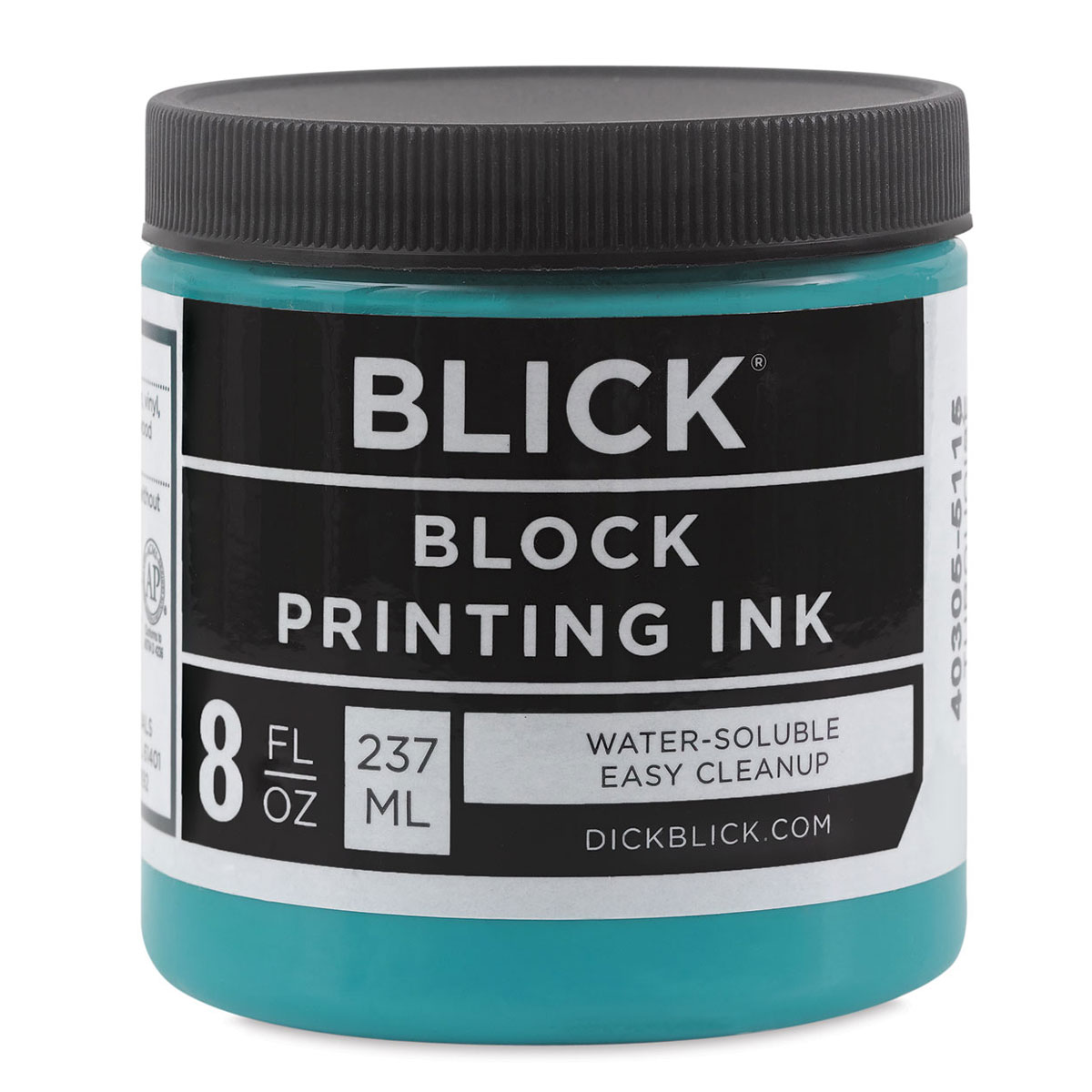 Blick Water-Soluble Block Printing Ink - Turquoise, 8 oz Jar