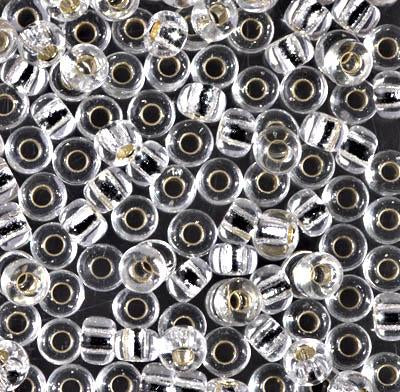 Miyuki 6 Round Seed Bead, 6-1, Silver Lined Crystal (was 131S), 10 grams