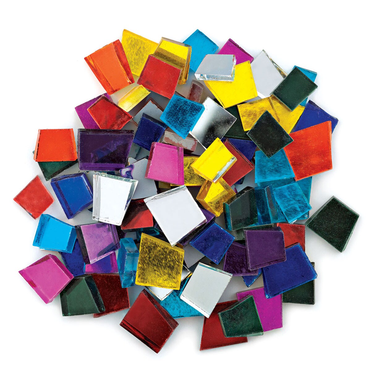 Crafter's Cut Pre-Cut Mirror Tiles - Assorted, 8 oz