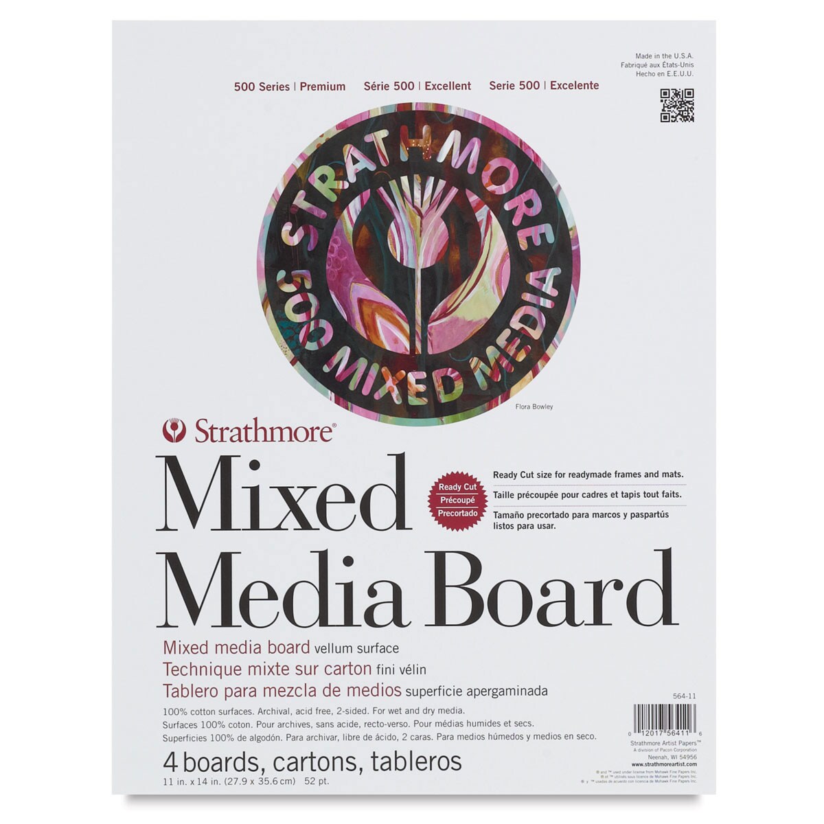 Strathmore Mixed Media Board Pack - 11'' x 14'', Pkg of 4
