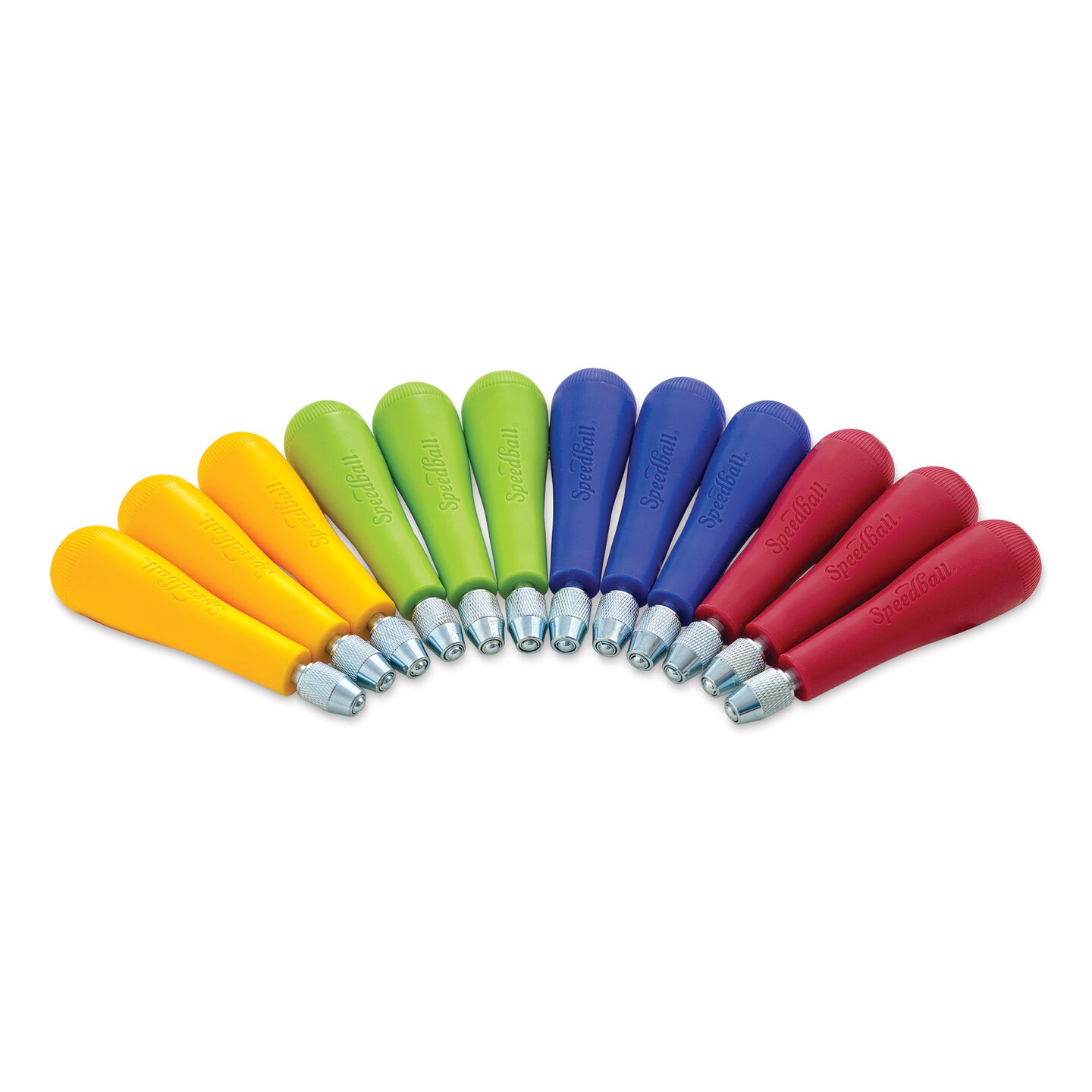 Speedball Linoleum Cutter Handles - Box of 12, Assorted Colors