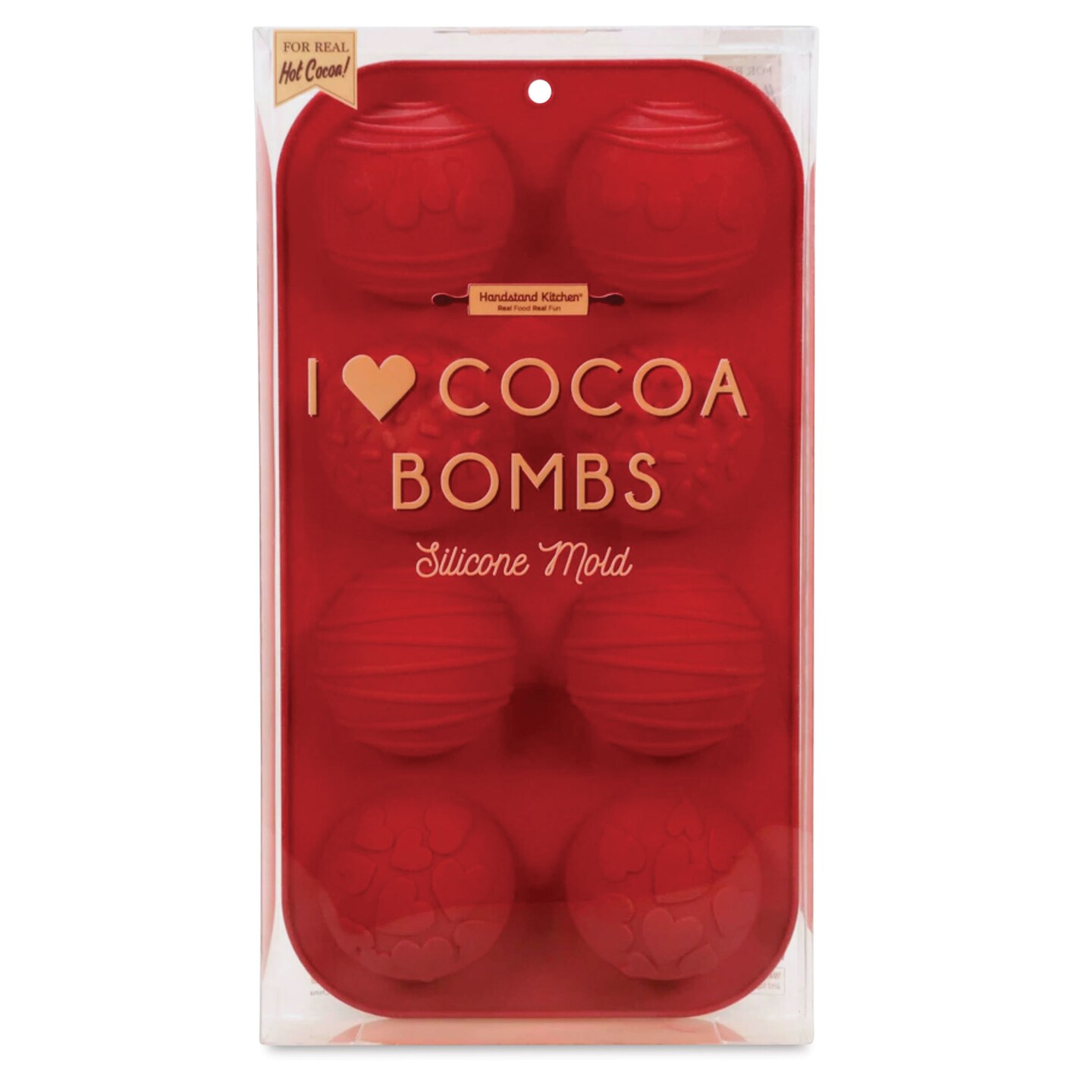 Handstand Kitchen I Heart Cocoa Bombs Silicone Mold