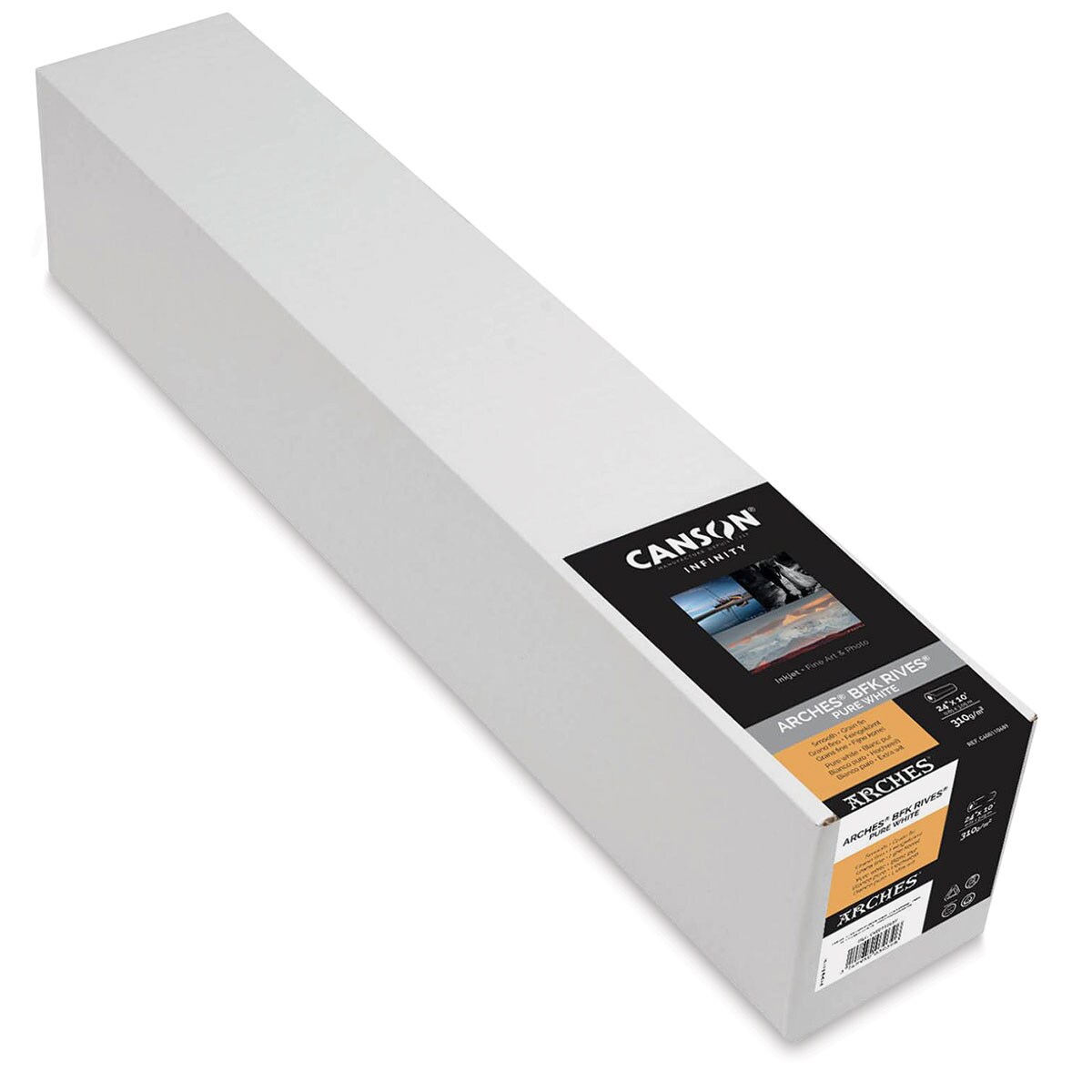 Canson Infinity Arches BFK Rives Inkjet Fine Art and Photo Paper - 24&#x22; x 10 ft, Pure White, 310 gsm, Roll