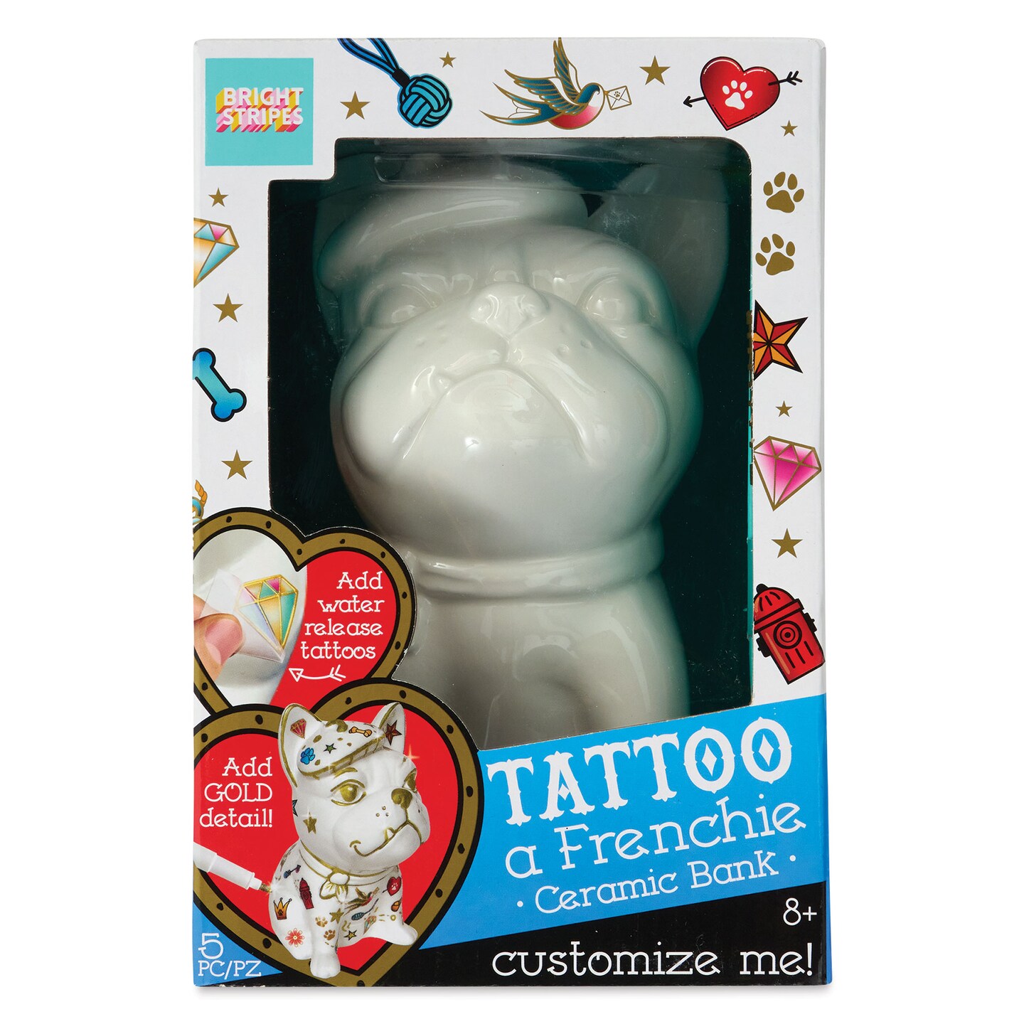 Bright Stripes Tattoo A Ceramic Bank Kit - Frenchie