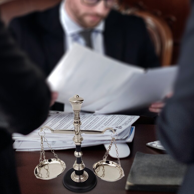 Vintage Decorative Scale Tray Unique Centerpiece Stand Black and Silver