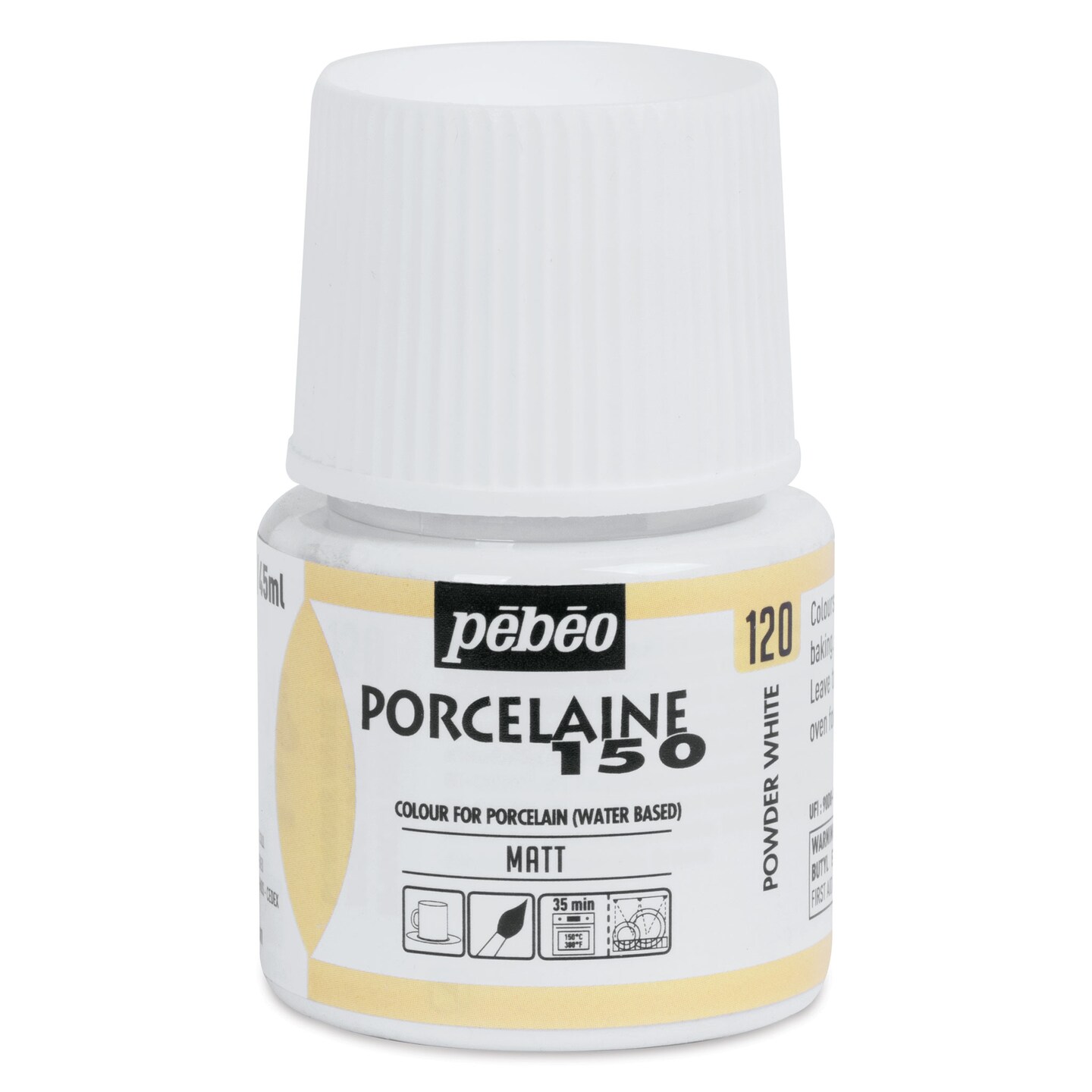 Pebeo Porcelaine 150 Paint - Chalk White, 45 ml