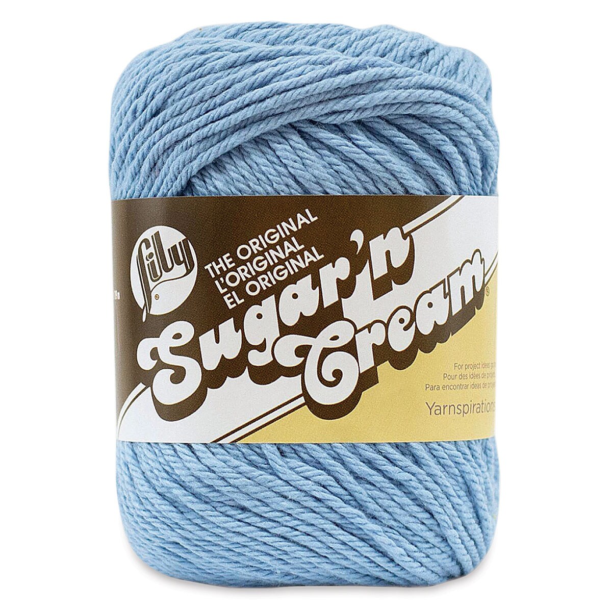 Lily Sugar N&#x27; Cream Yarn - 2.5 oz, 4-Ply, Light Blue