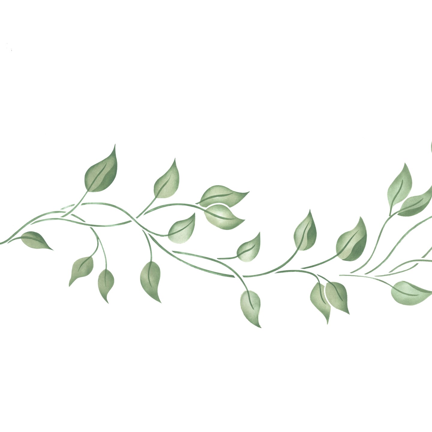 Free-Form Vine Wall Stencil | 2931 by Designer Stencils | Floral Stencils | Reusable Art Craft Stencils for Painting on Walls, Canvas, Wood | Reusable Plastic Paint Stencil for Home Makeover | Easy to Use &#x26; Clean Art Stencil