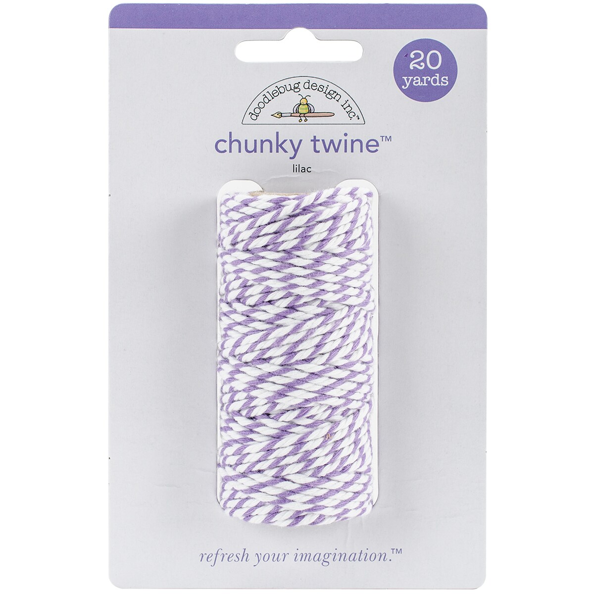 Doodlebug Monochromatic Chunky Twine 20yd-Lilac