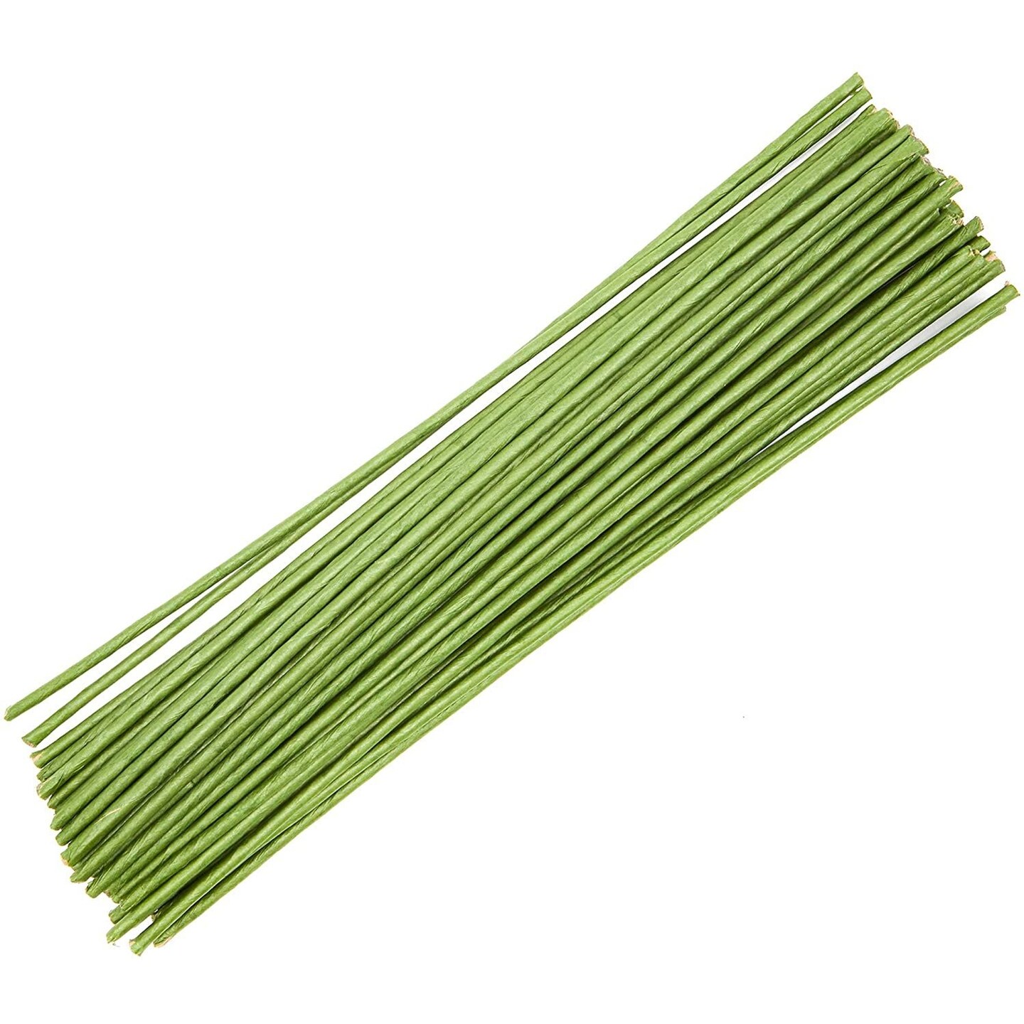 50 Piece 6 Gauge Green Floral Wire for Flower Stems, DIY Crafts, Wedding Decorations (16 Inches)
