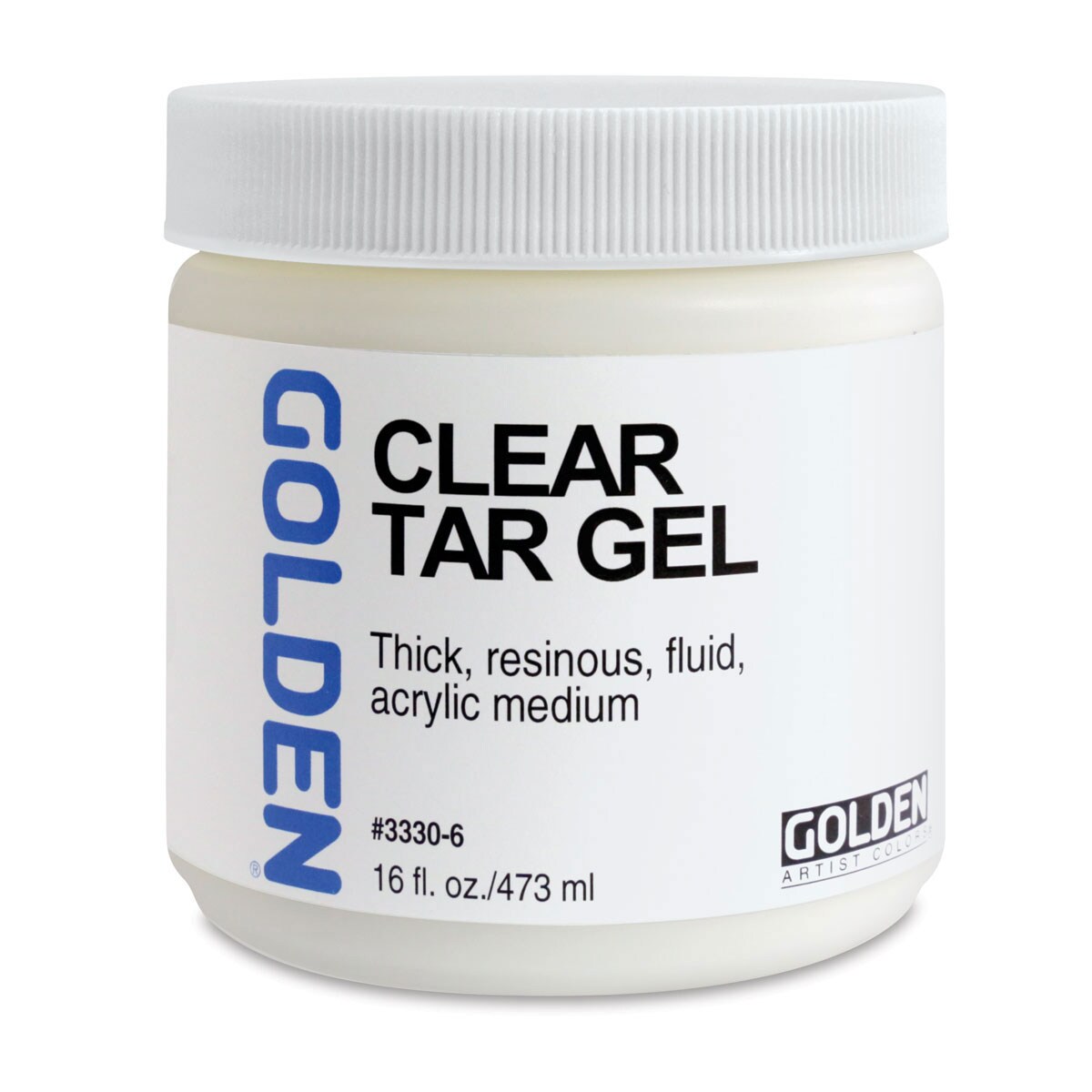 Golden Acrylic Gel Medium - Clear Tar, 16 oz jar