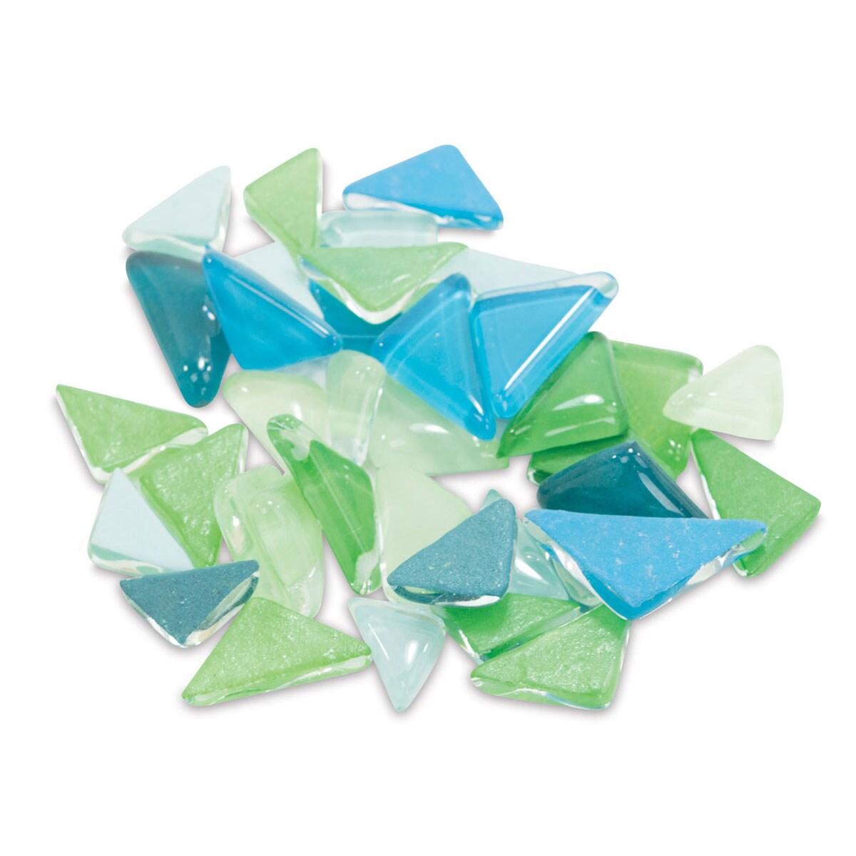 Crafter&#x27;s Cut Crystal Angles Mosaic Tiles - Caribbean Colors, 1 lb