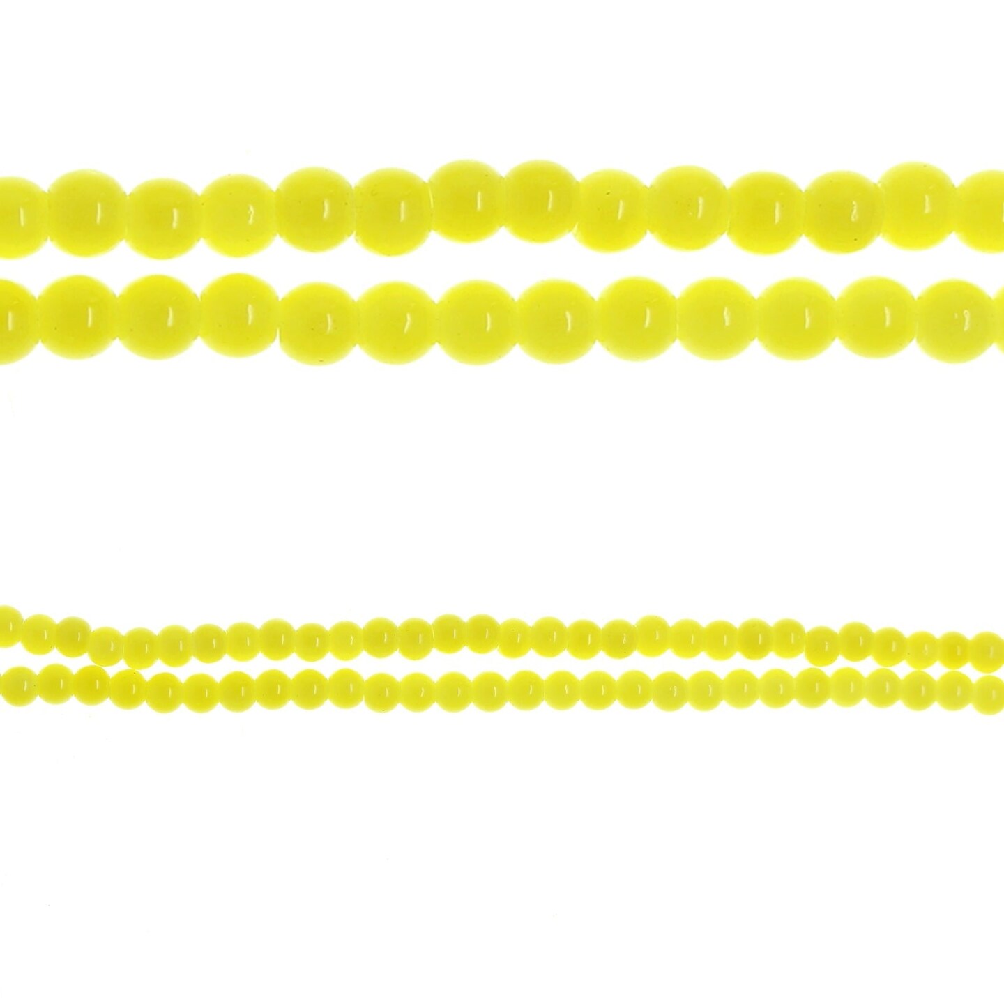 Glass Yellow Translucent Round 6mm 