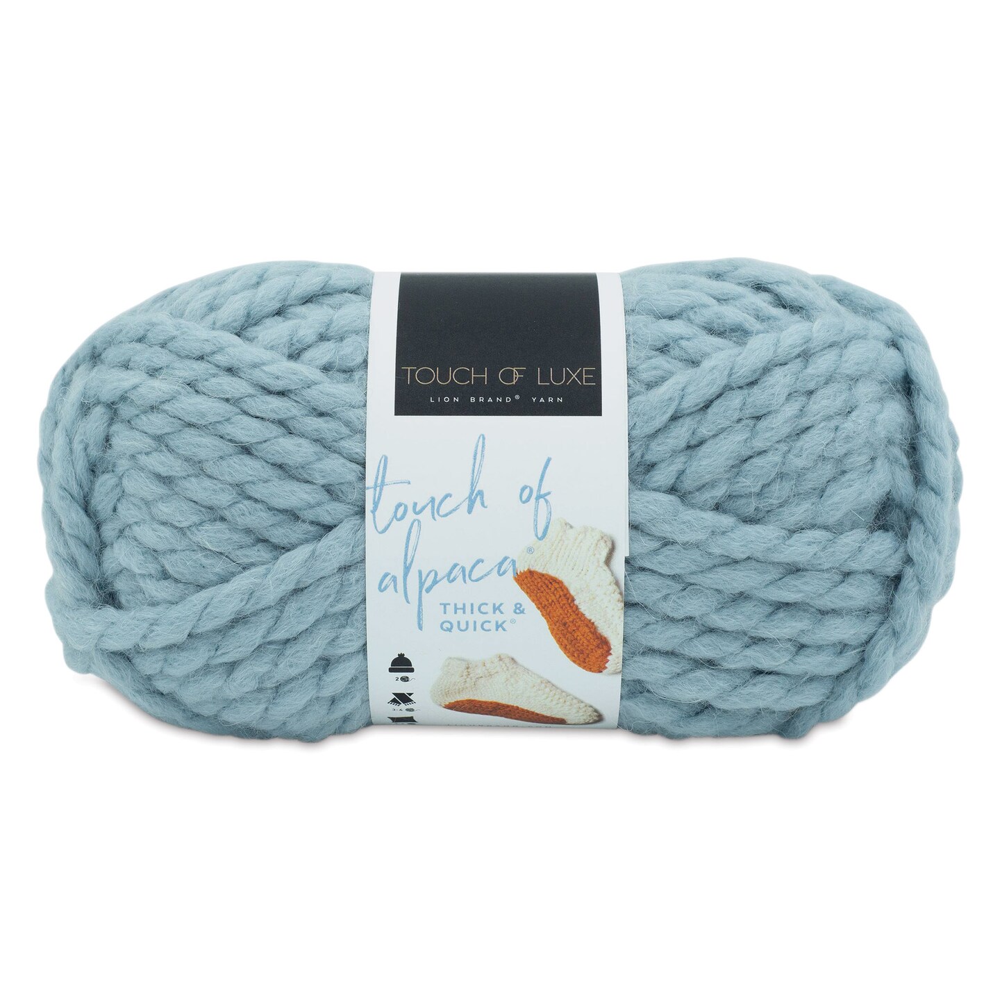 Lion Brand Touch of Alpaca Thick & Quick Yarn - Moonlight, 44 yds