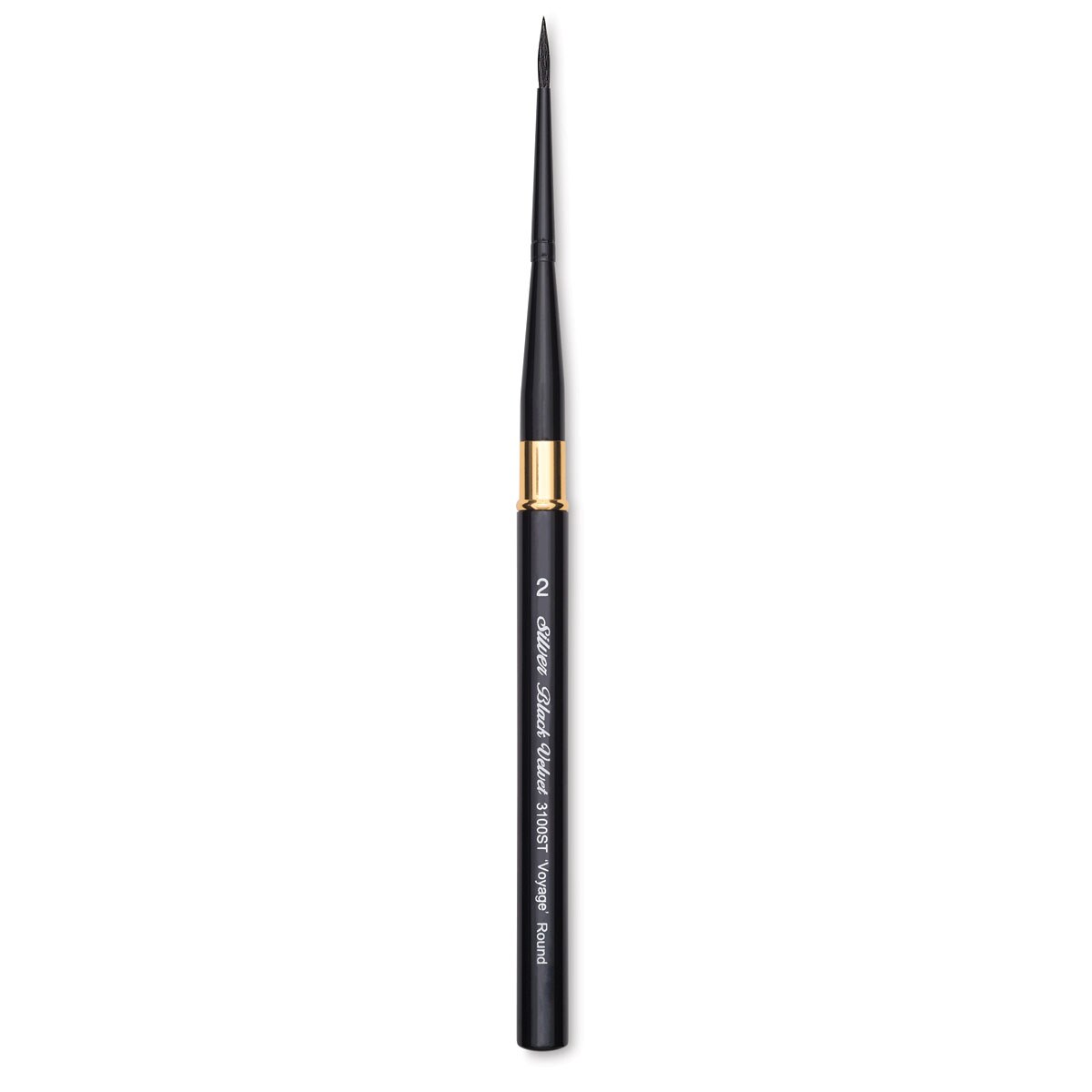 Silver Brush Black Velvet Voyage Brush - Travel Round, Size 2