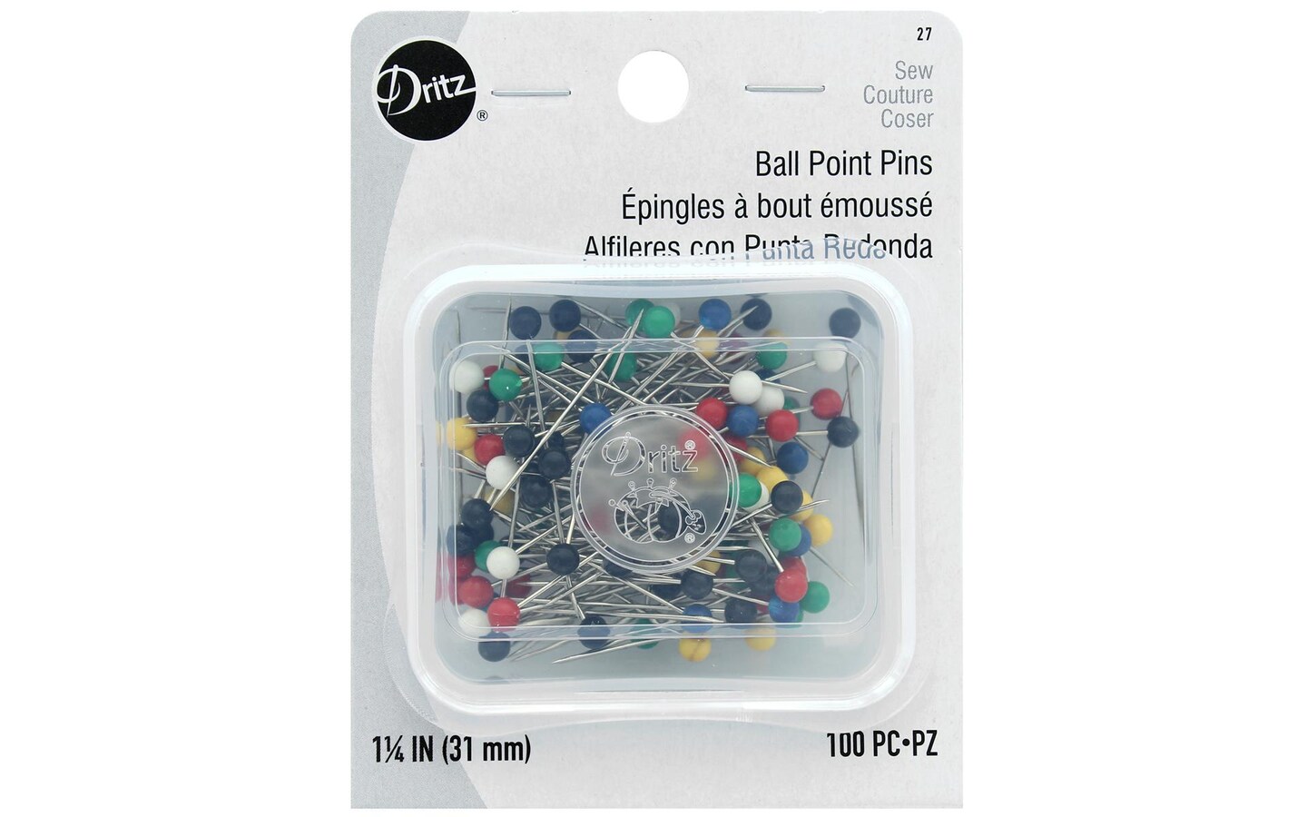 Arts, Crafts & Sewing 1-1/16-Inch Dritz 350-Piece Ball Point Pins