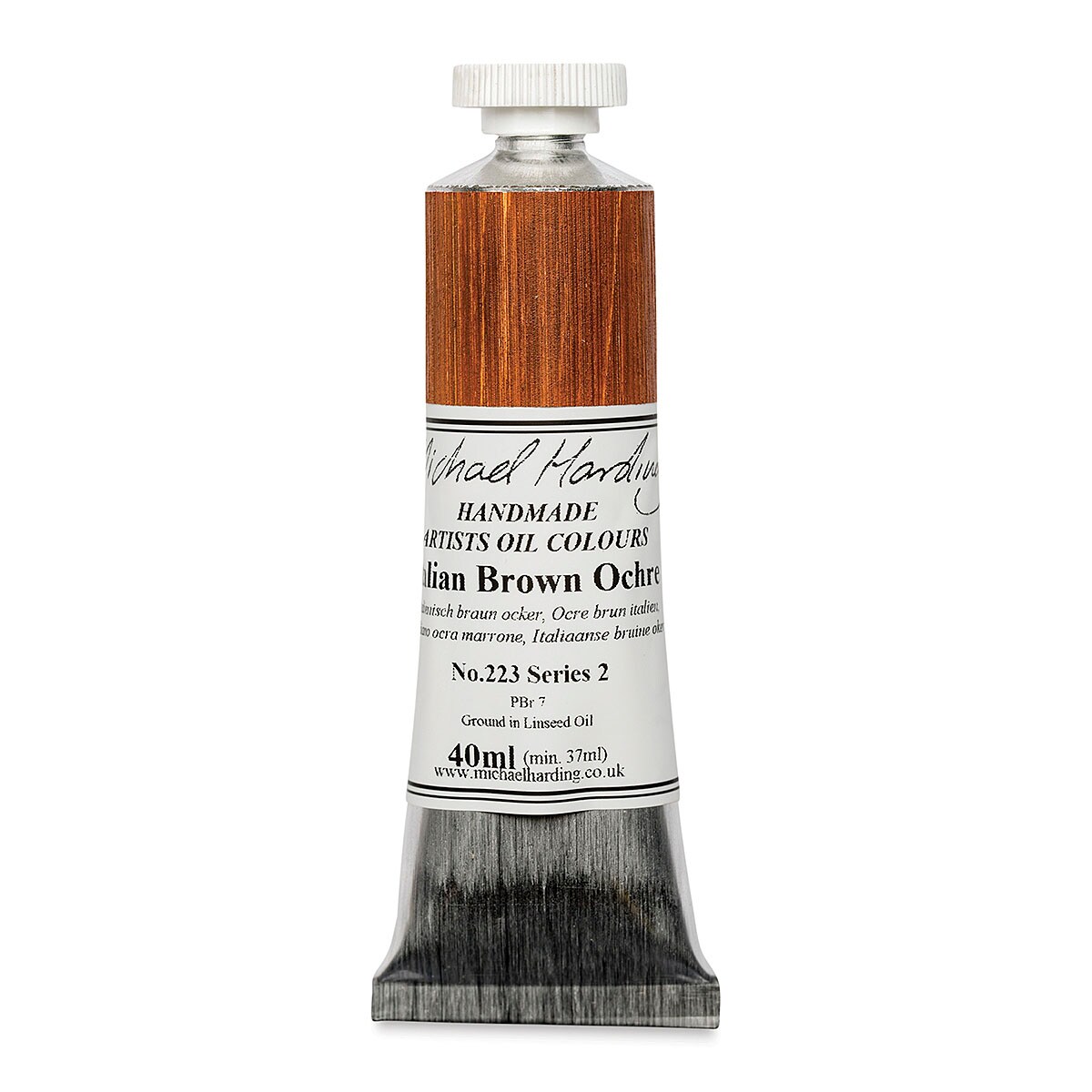 Michael Harding Artist Oil Paint Italian Brown Ochre, 40 ml tube