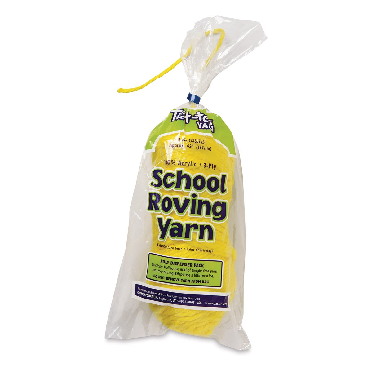 TraitTex School Roving Yarn 8 oz, 3Ply, Yellow Michaels